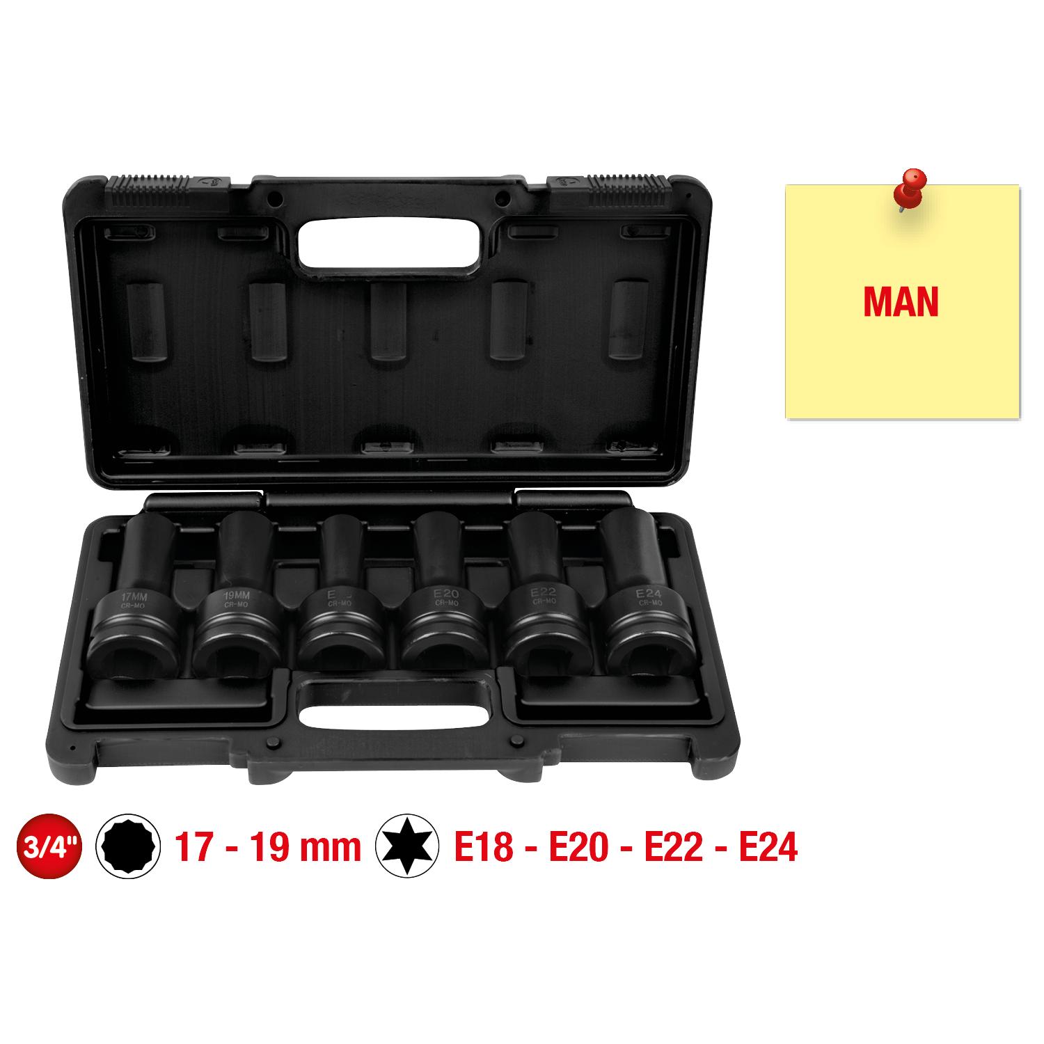 KS Tools 3/4" Kraft-Stecknuss-Satz, 6-tlg-1 Foto Gesamt Allgemein