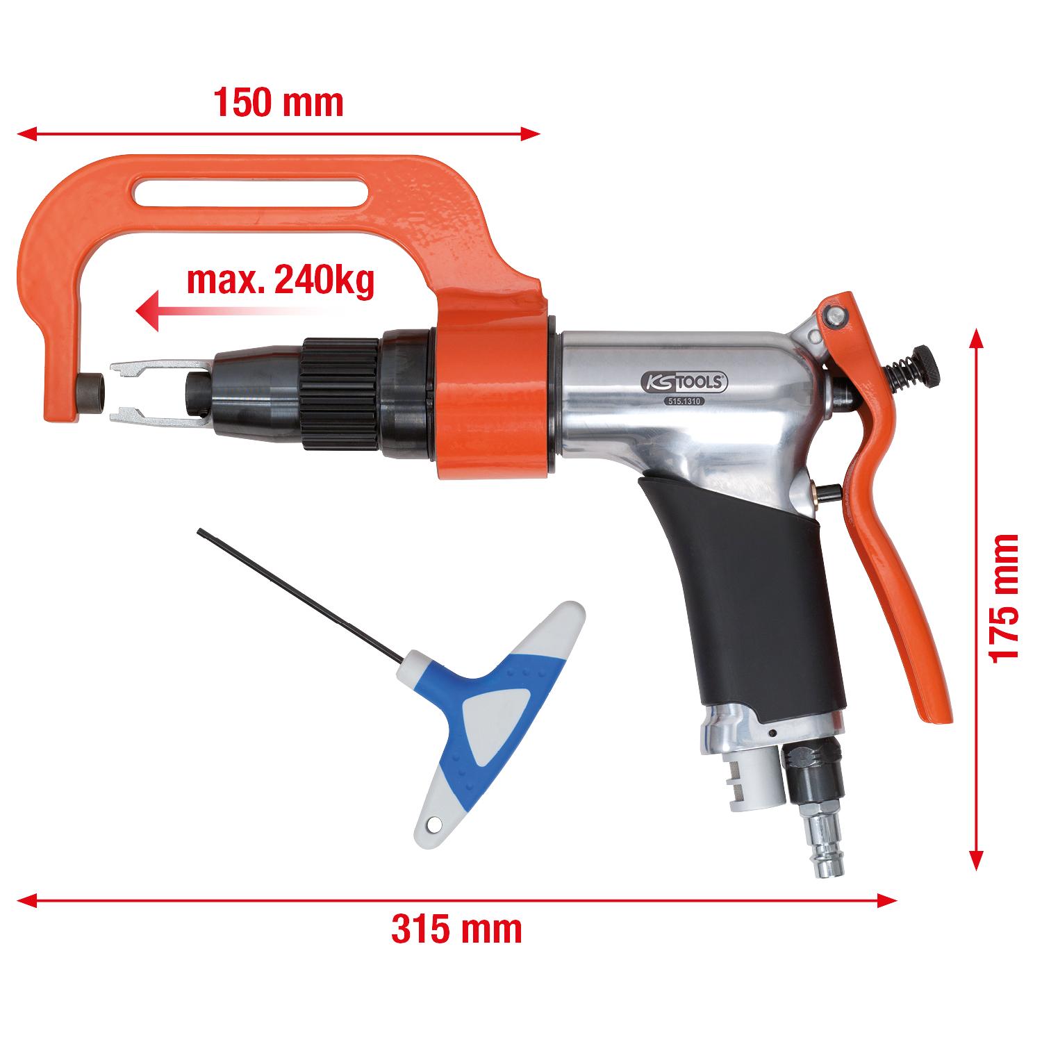 KS Tools Druckluft-Schweißpunkt-Bohrmaschinen-Satz, 3-tlg-1 Foto Gesamt Allgemein