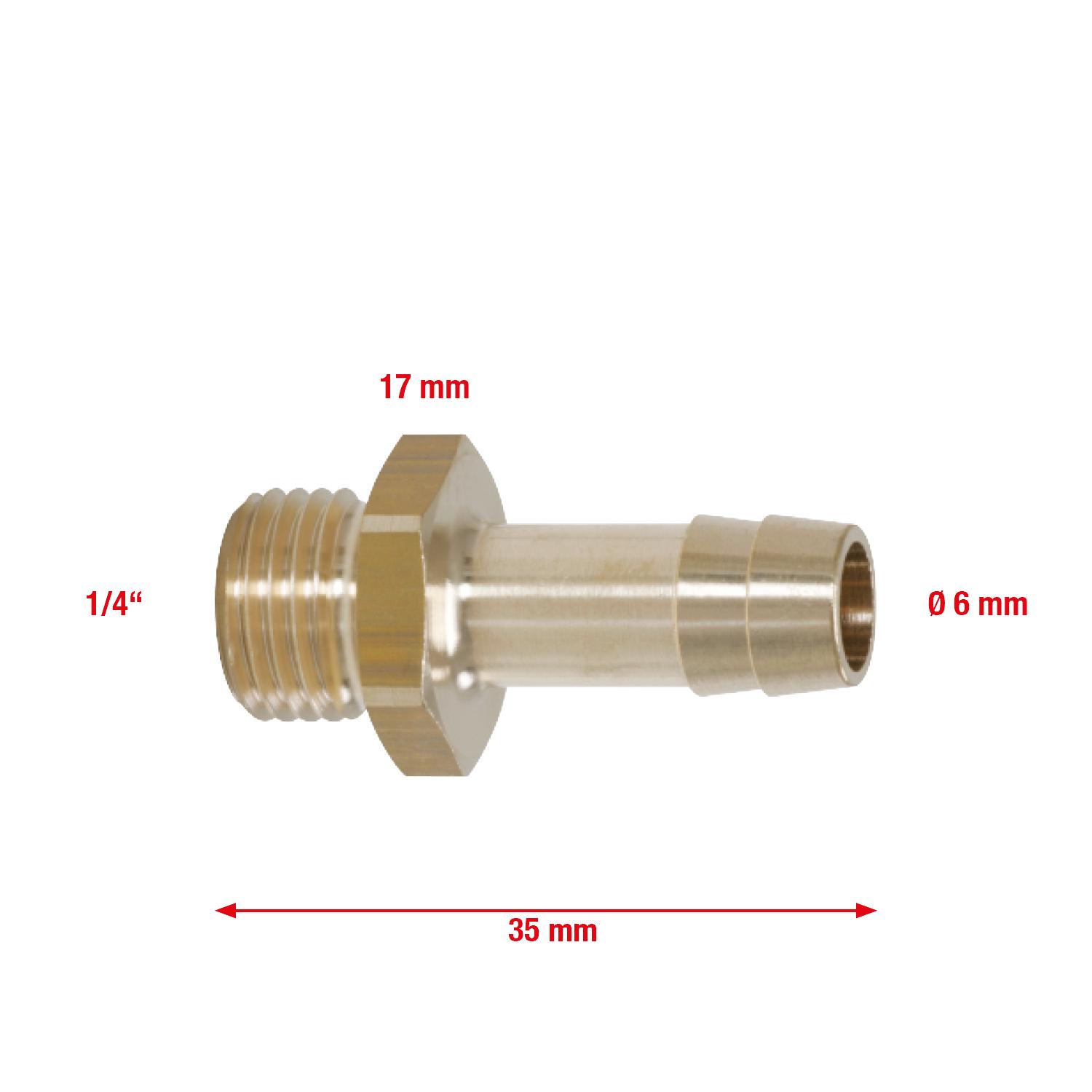 KS Tools Messing-Schlauchtüllen mit Außengewinde, 45°, G1/4"AGx6mm-1 Foto Gesamt Allgemein