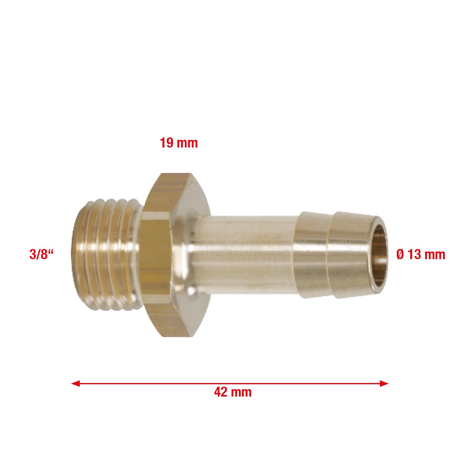 KS Tools Messing-Schlauchtüllen mit Außengewinde, 45°, G3/8"AGx13mm-1 Foto Gesamt Allgemein