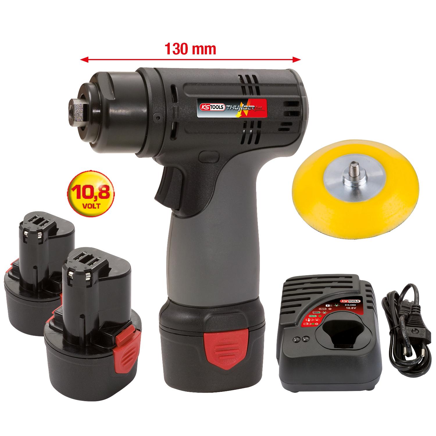 KS Tools Akku-Schleifmaschine, 3.200 U/min 10,8V, mit 2 Akkus und 1 Ladegerät-1 Foto Gesamt Allgemein