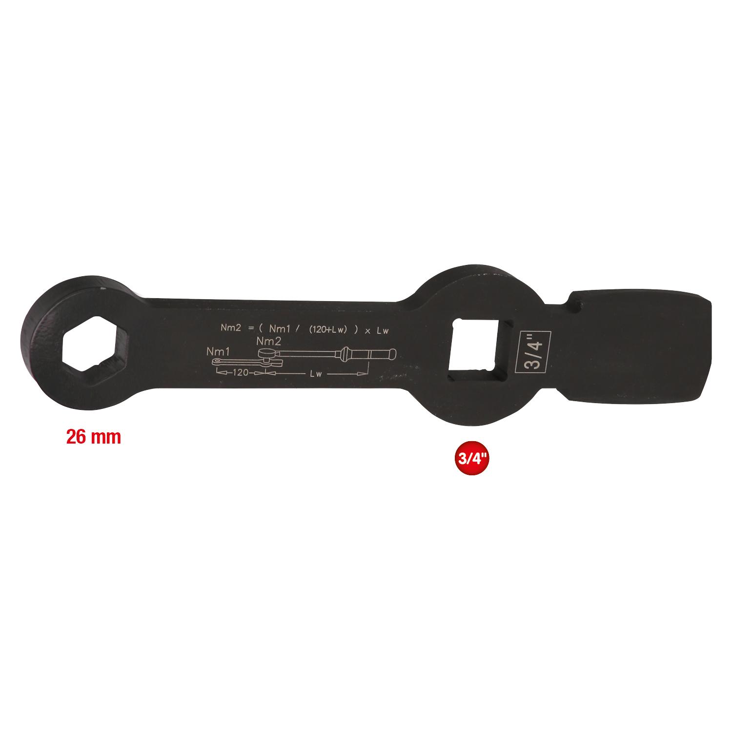 KS Tools 3/4" Schlag-Sechskant-Schlüssel mit 2 Schlagflächen, 26 mm-1 Foto Gesamt Allgemein