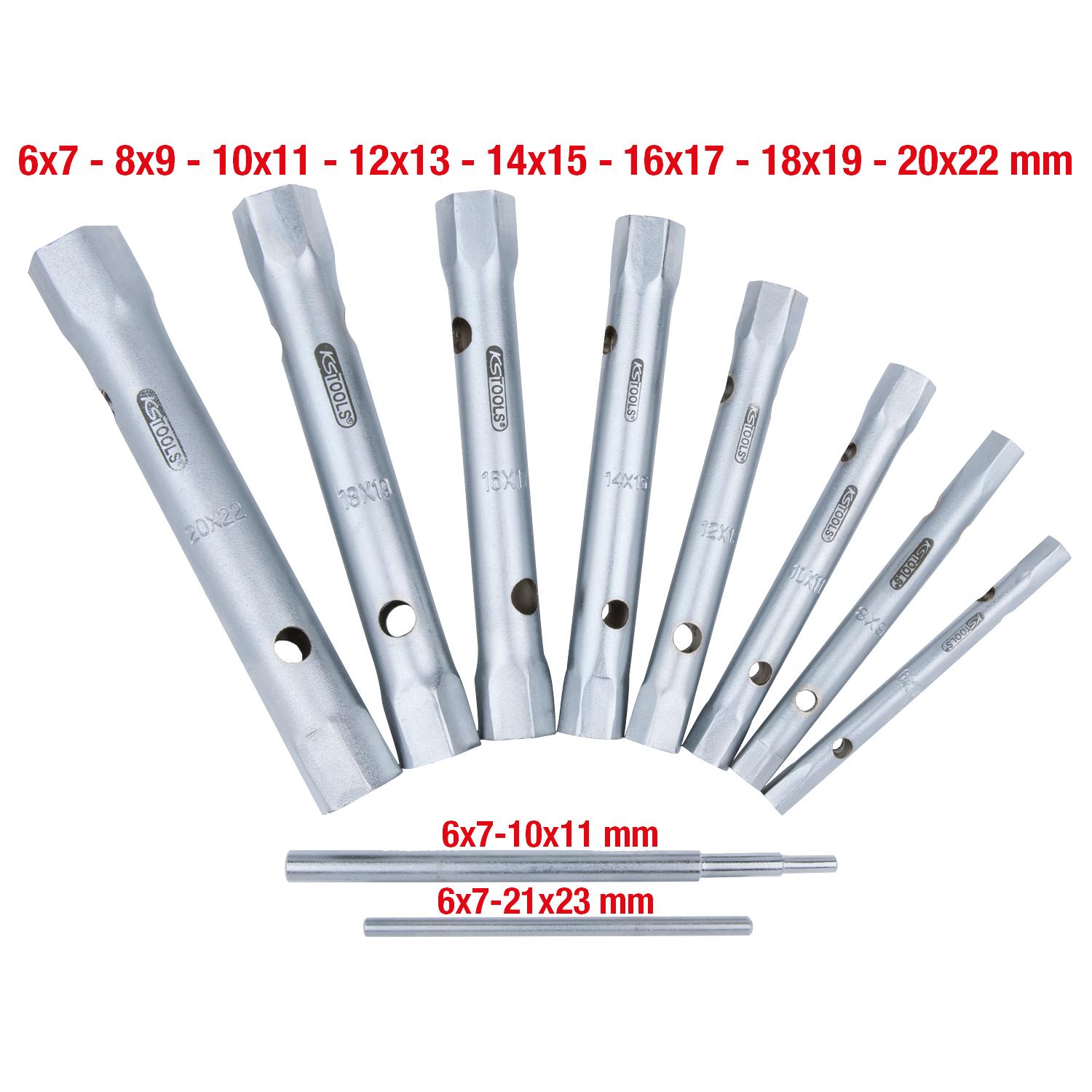 KS Tools Rohrsteckschlüssel-Satz, 10-tlg, 6x7-20x22mm-1 Foto Gesamt Allgemein