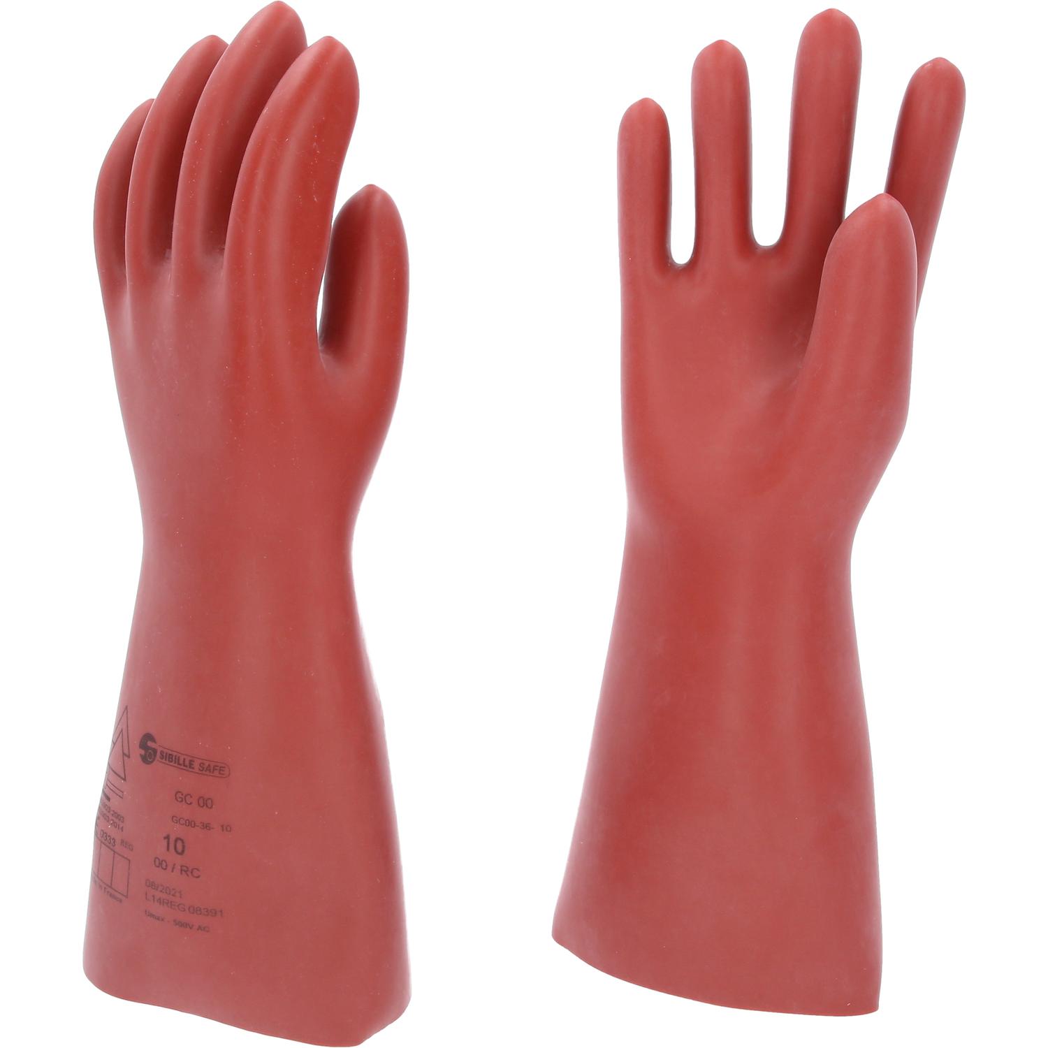 KS Tools Elektriker-Schutzhandschuh mit mechanischem Schutz, Größe 10, Klasse 00, rot-2 Hauptbild