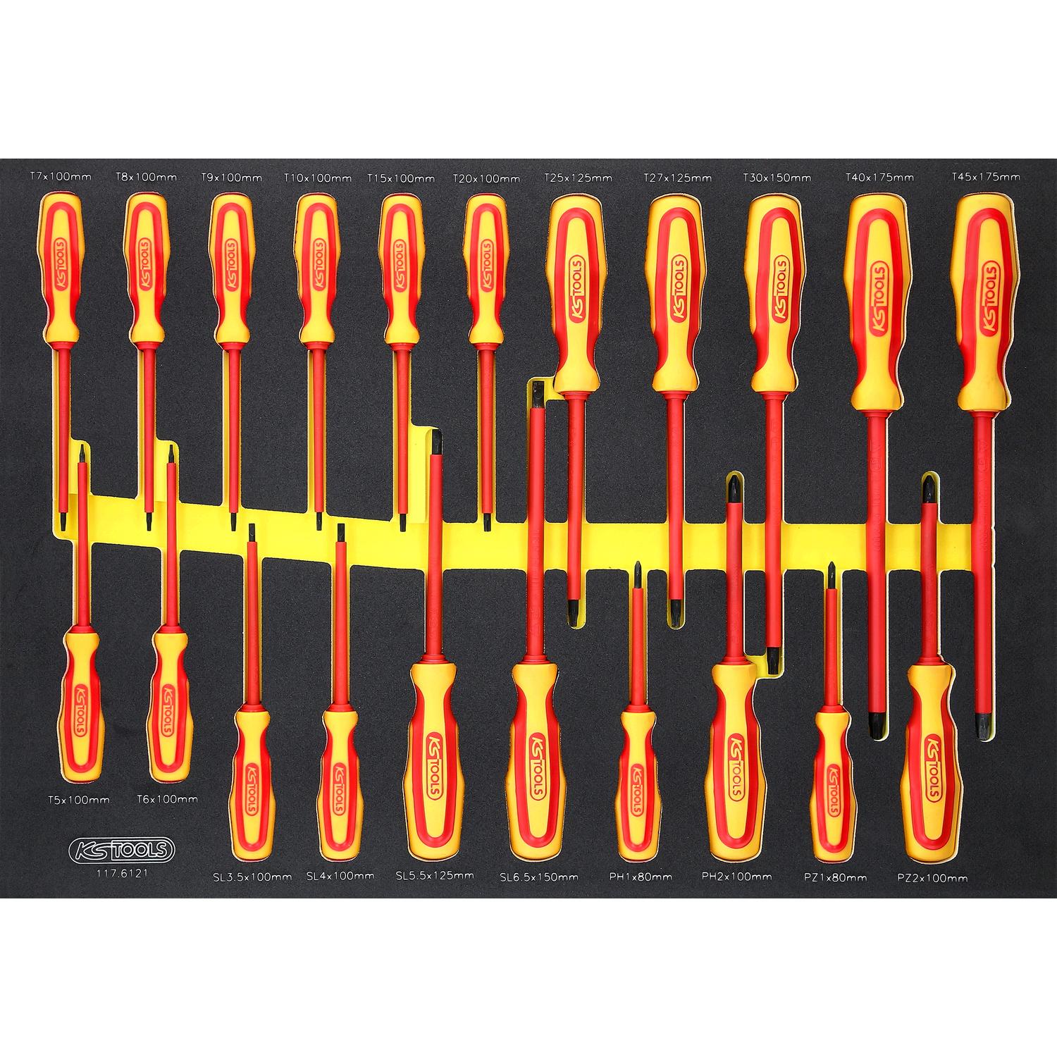 KS Tools ERGOTORQUE VDE Schraubendreher-Satz in Schaumstoffeinlage, 21-tlg-1 Hauptbild