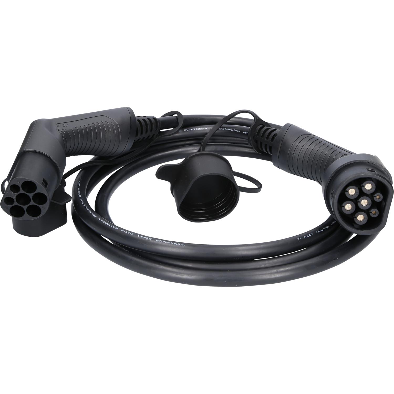 KS Tools efuturo Ladekabel gerade, Typ 2 auf Typ 2 Stecker, 3 Phasen, bis zu 11 kW, 16 A, 400 V, Mode 3, 3 Meter-1 Hauptbild
