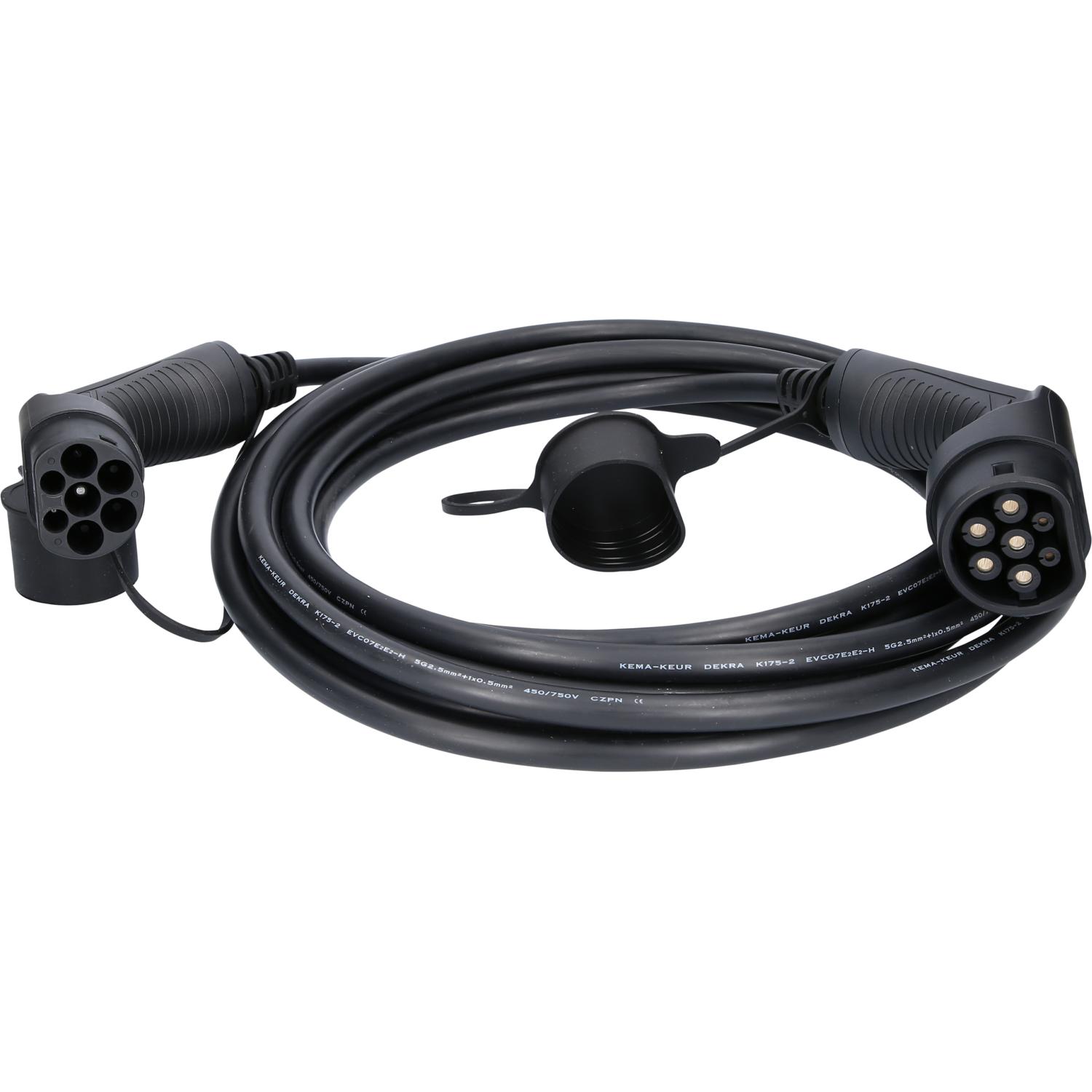KS Tools efuturo Ladekabel gerade, Typ 2 auf Typ 2 Stecker, 3 Phasen, bis zu 11 kW, 16 A, 400 V, Mode 3, 8 Meter-1 Hauptbild