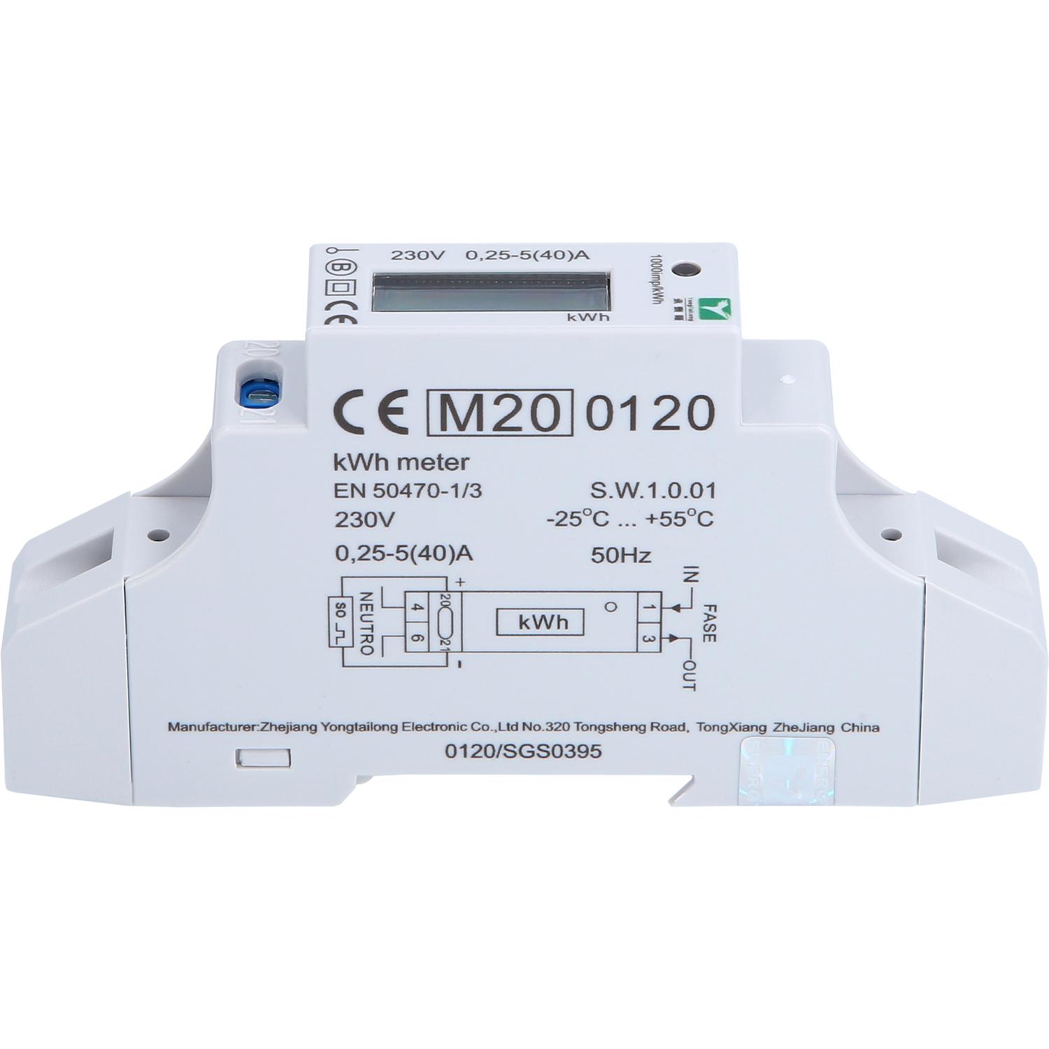 KS Tools efuturo Stromzähler für Hutschiene, MID-geeicht, 1 Phase, 3,7 oder 7,4 kW-1 Hauptbild