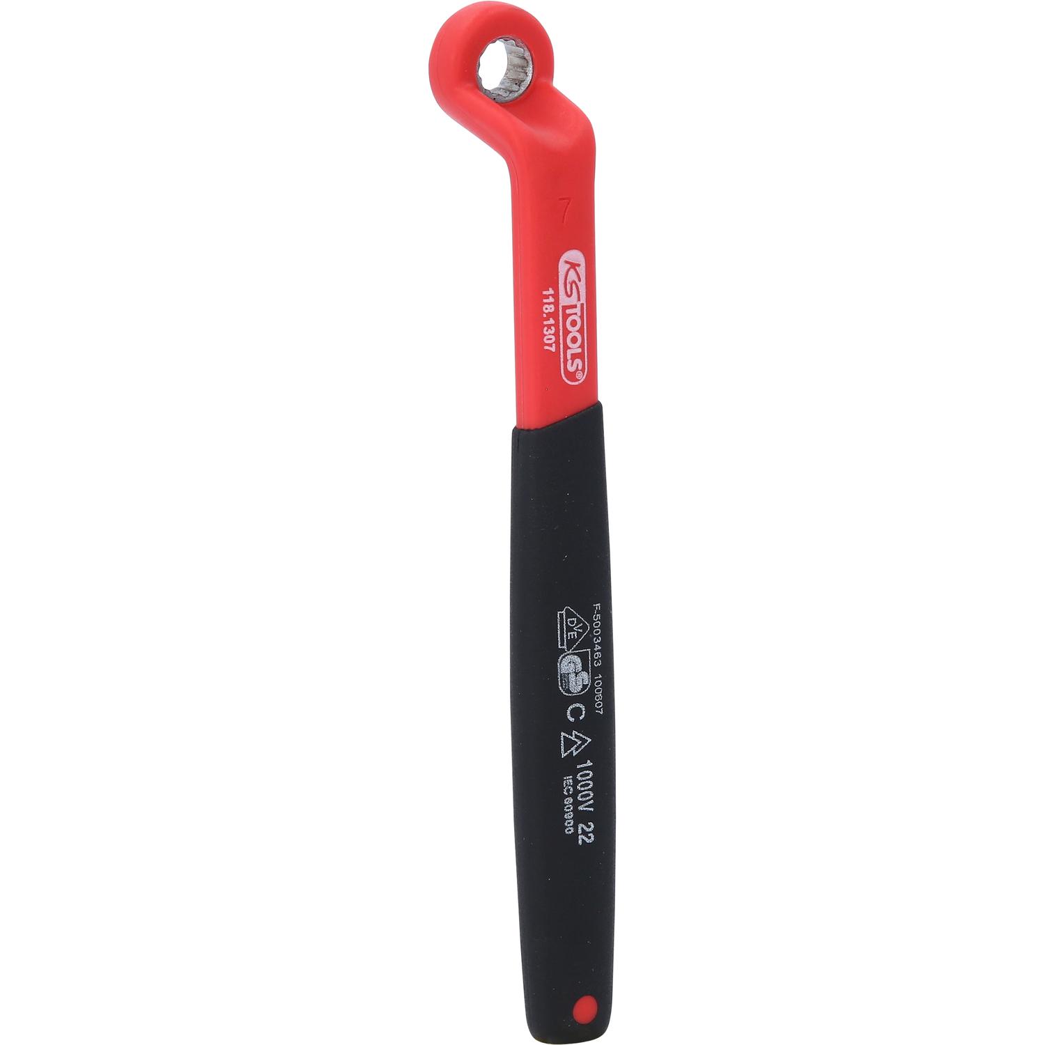 KS Tools Isolierter Ringschlüssel, gekröpft, 7 mm-1 Hauptbild