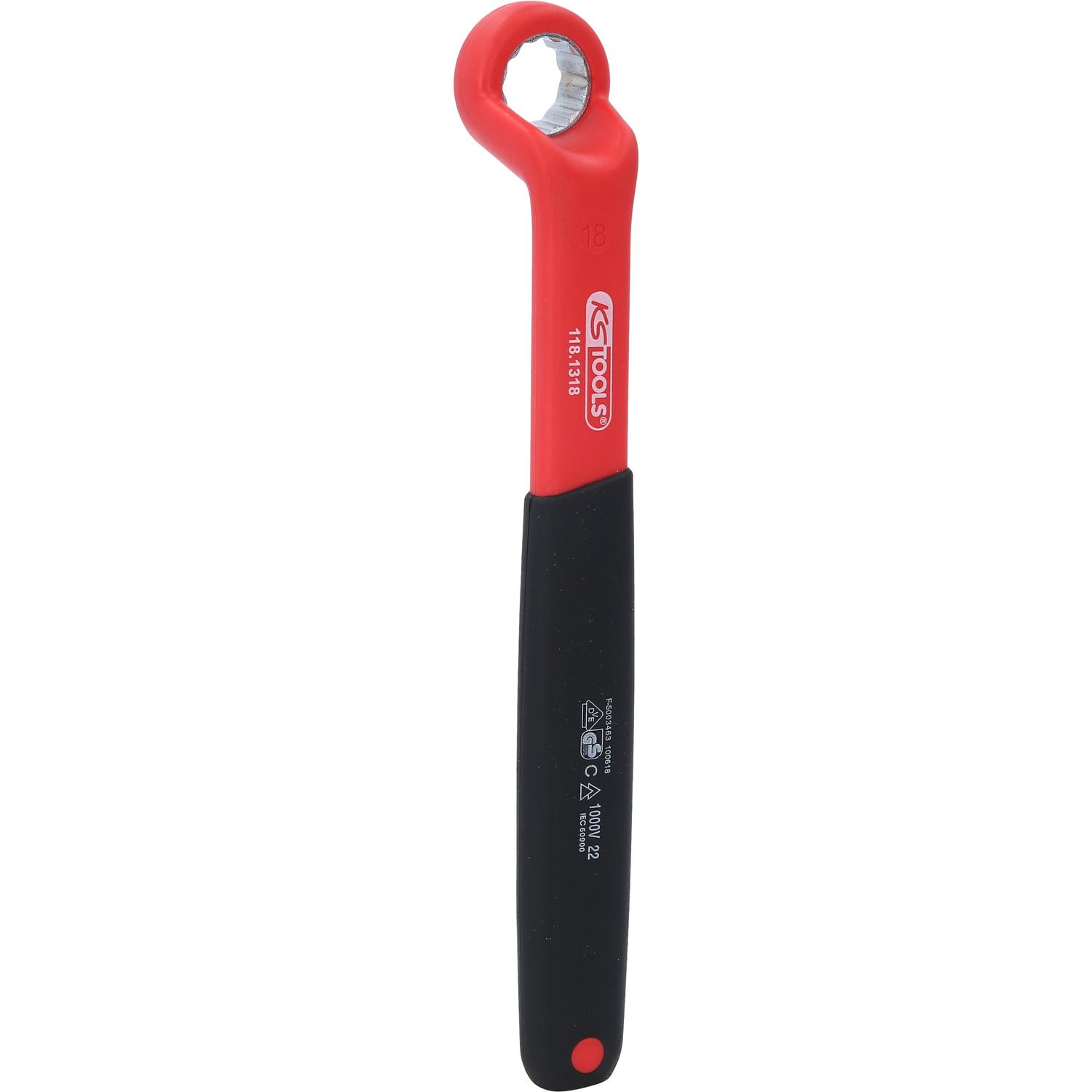 KS Tools Isolierter Ringschlüssel, gekröpft, 18 mm-1 Hauptbild