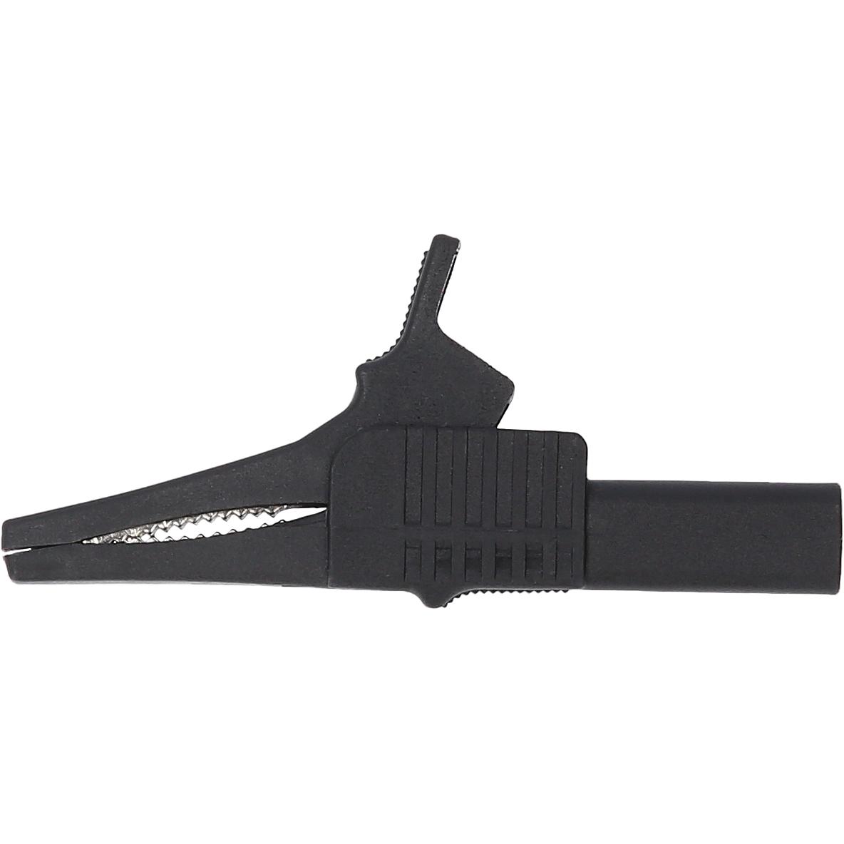 KS Tools 4,0 mm Eingangsbuchse auf Krokodilklemme schmal, schwarz-1 Hauptbild