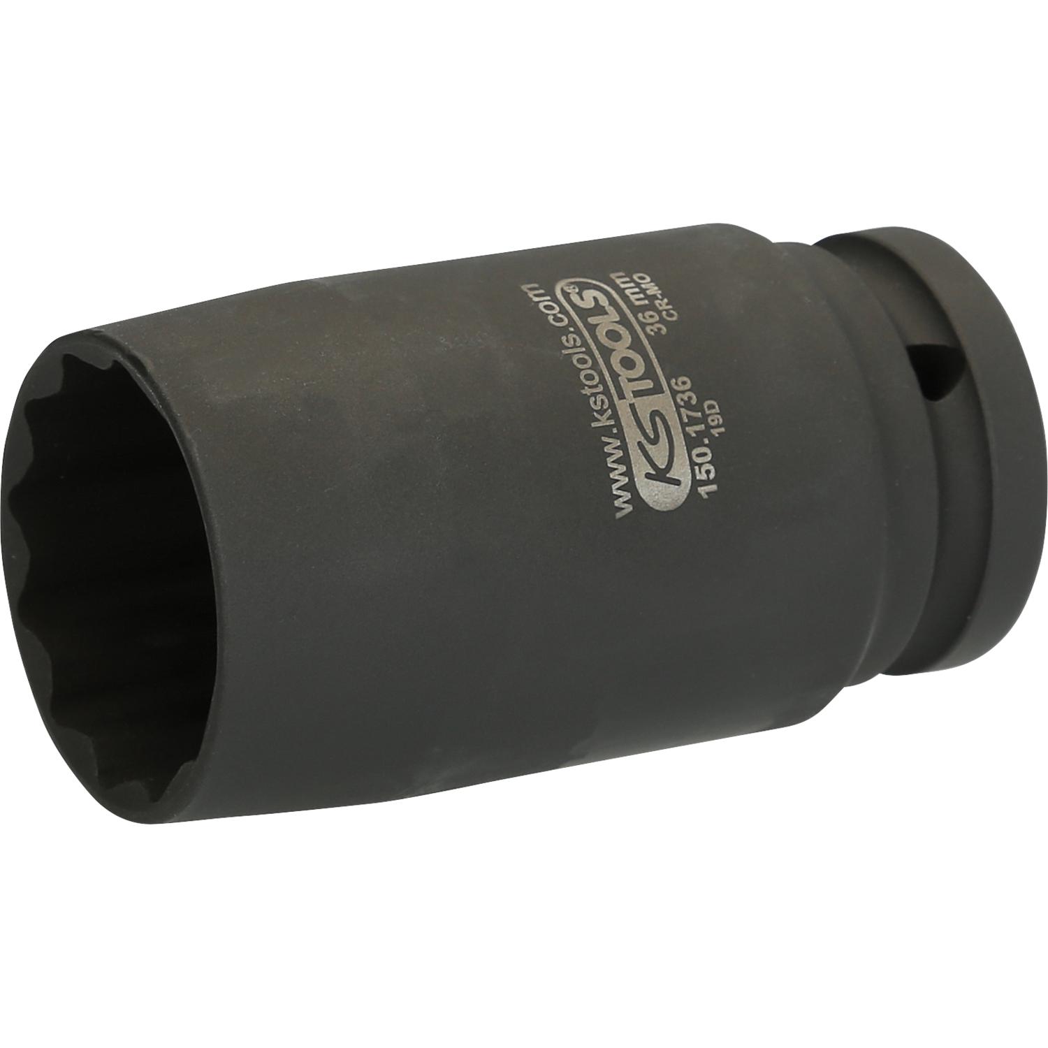 KS Tools 3/4" 12-kant-Antriebswellen-Kraftstecknuss, dünnwandig, 36mm-2 Hauptbild