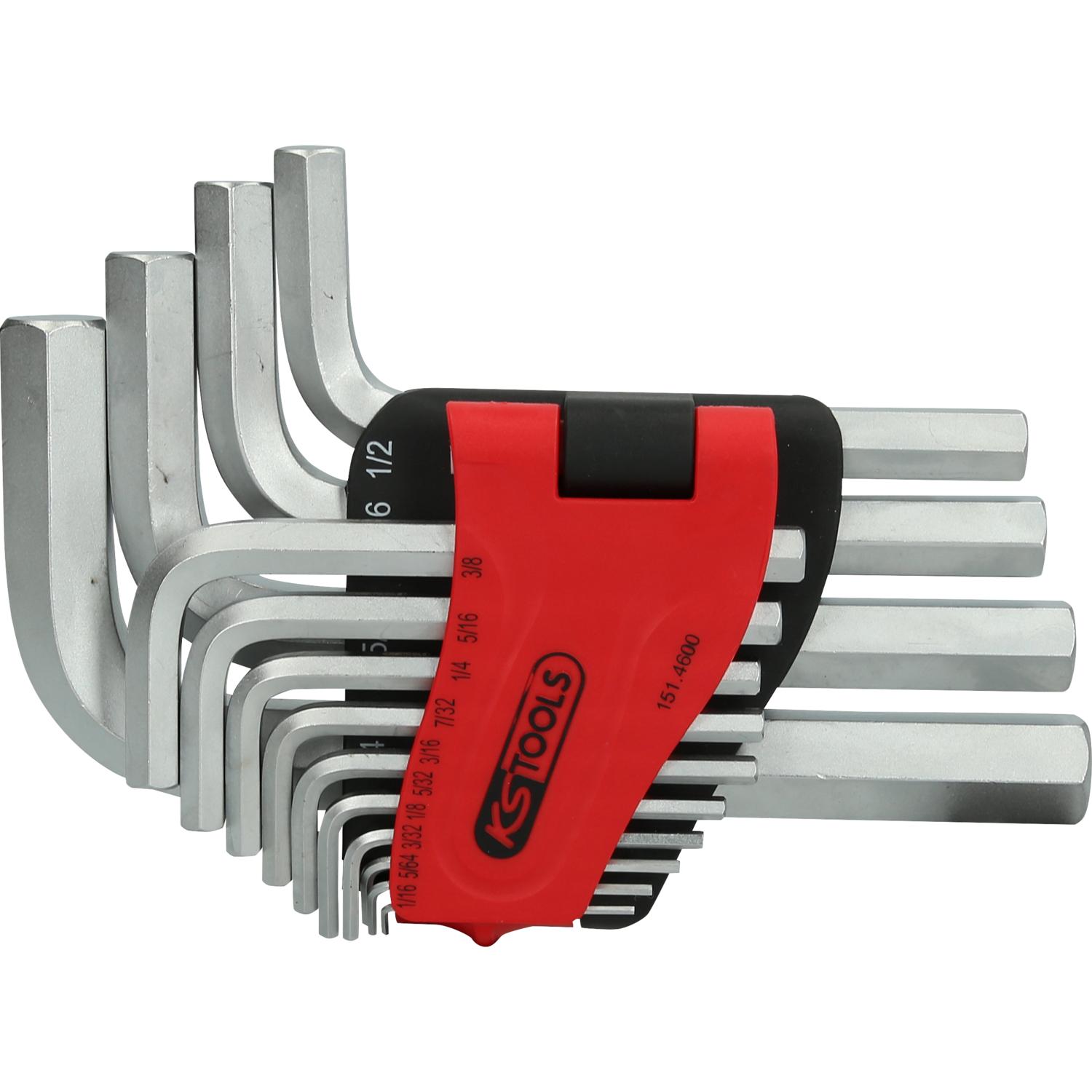 KS Tools Innensechskant-Winkelstiftschlüssel-Satz, im Klapphalter,14-tlg1/16"-3/4"-3 Hauptbild