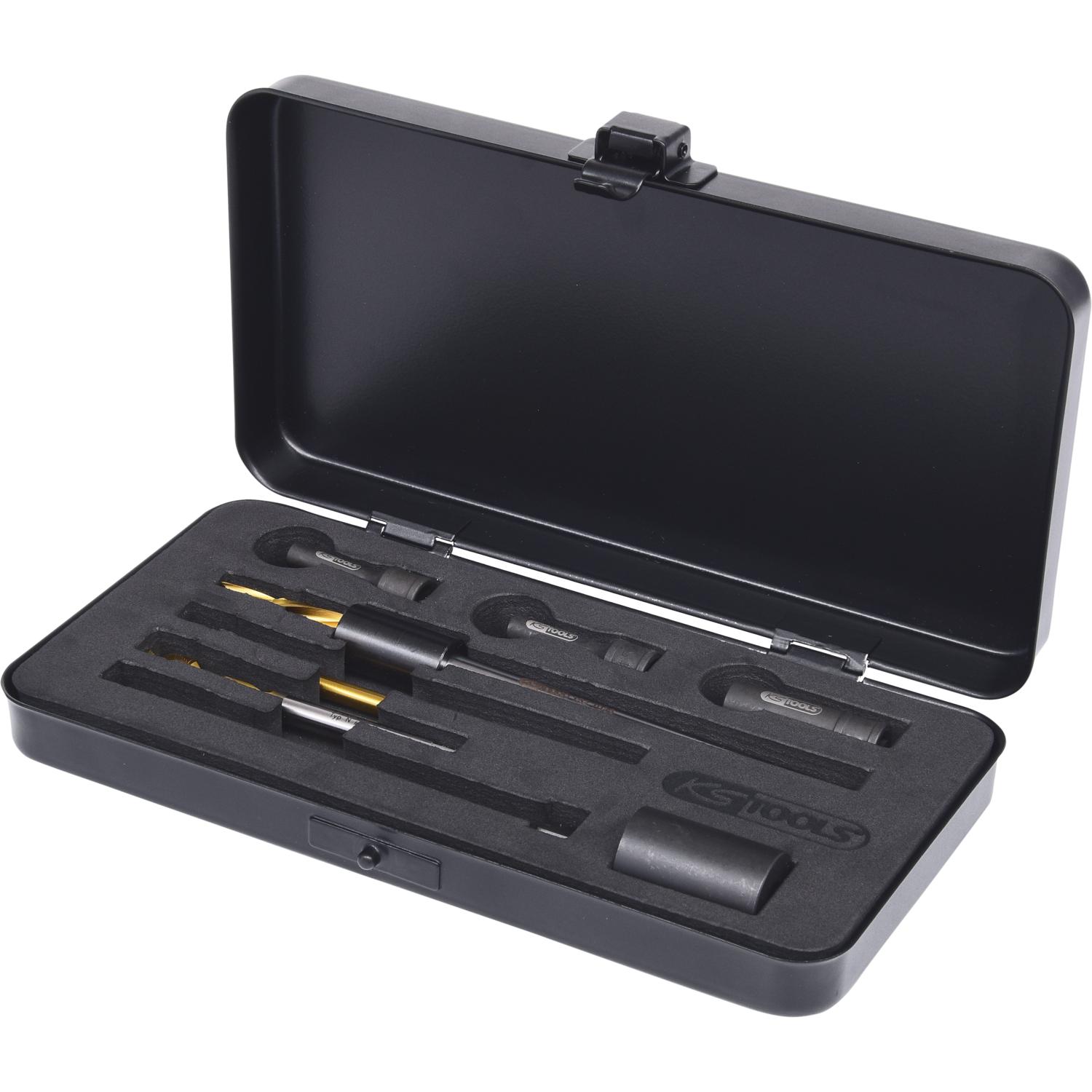 KS Tools Universal Glühkerzen-Ausbohrsatz M10 x 1, 8-tlg-1 Hauptbild