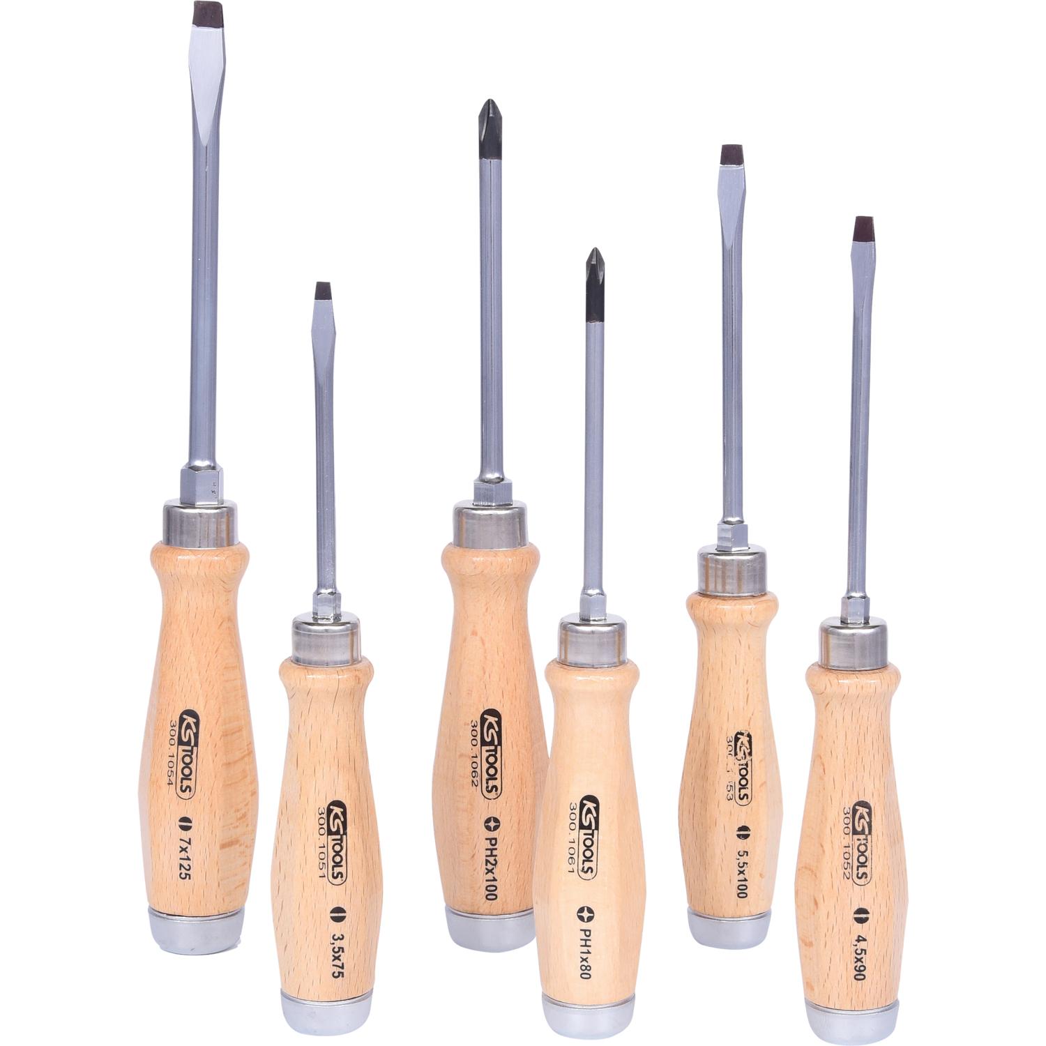 KS Tools ERGOTORQUE WOODmax Schlag-Schraubendreher-Satz, 6-tlg-2 Hauptbild