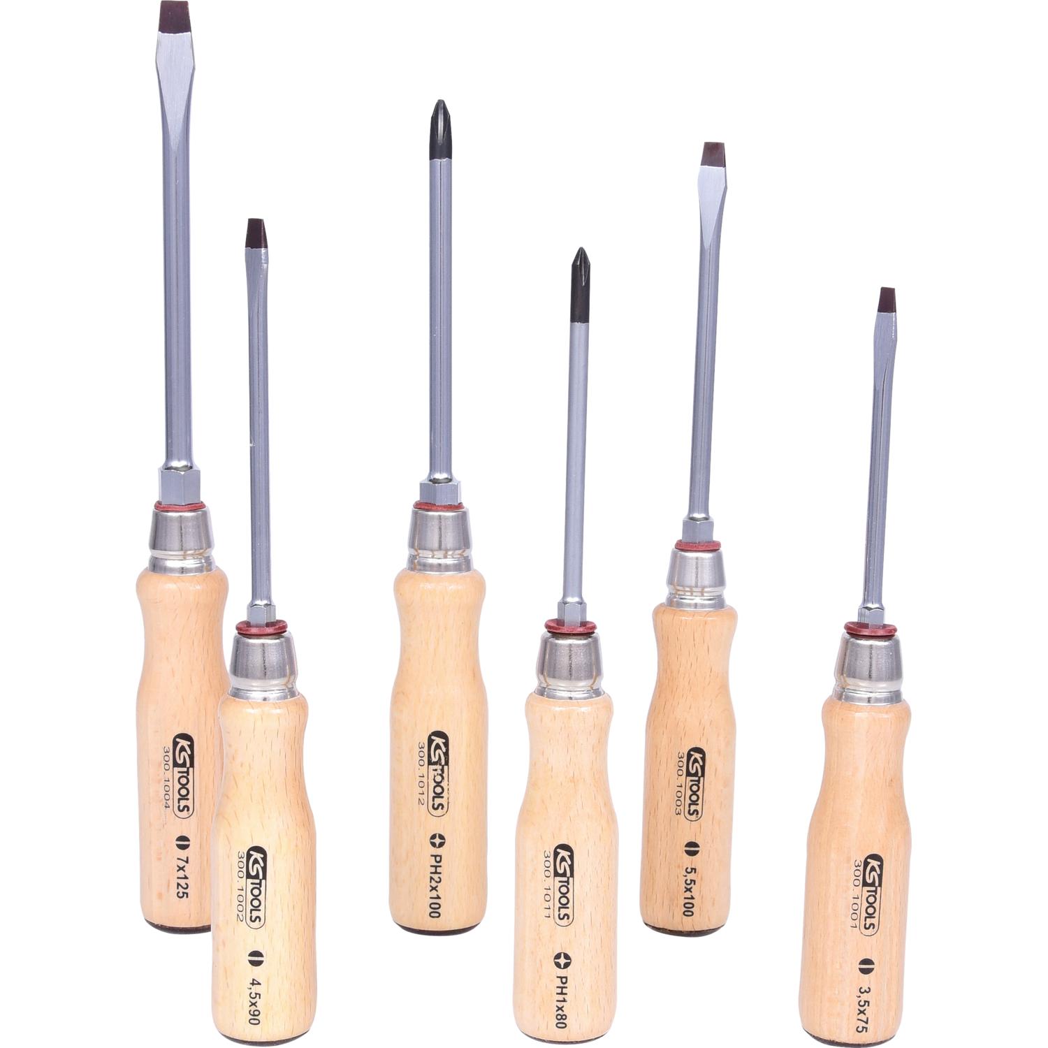 KS Tools ERGOTORQUE WOOD Schraubendreher-Satz, 6-tlg-1 Hauptbild