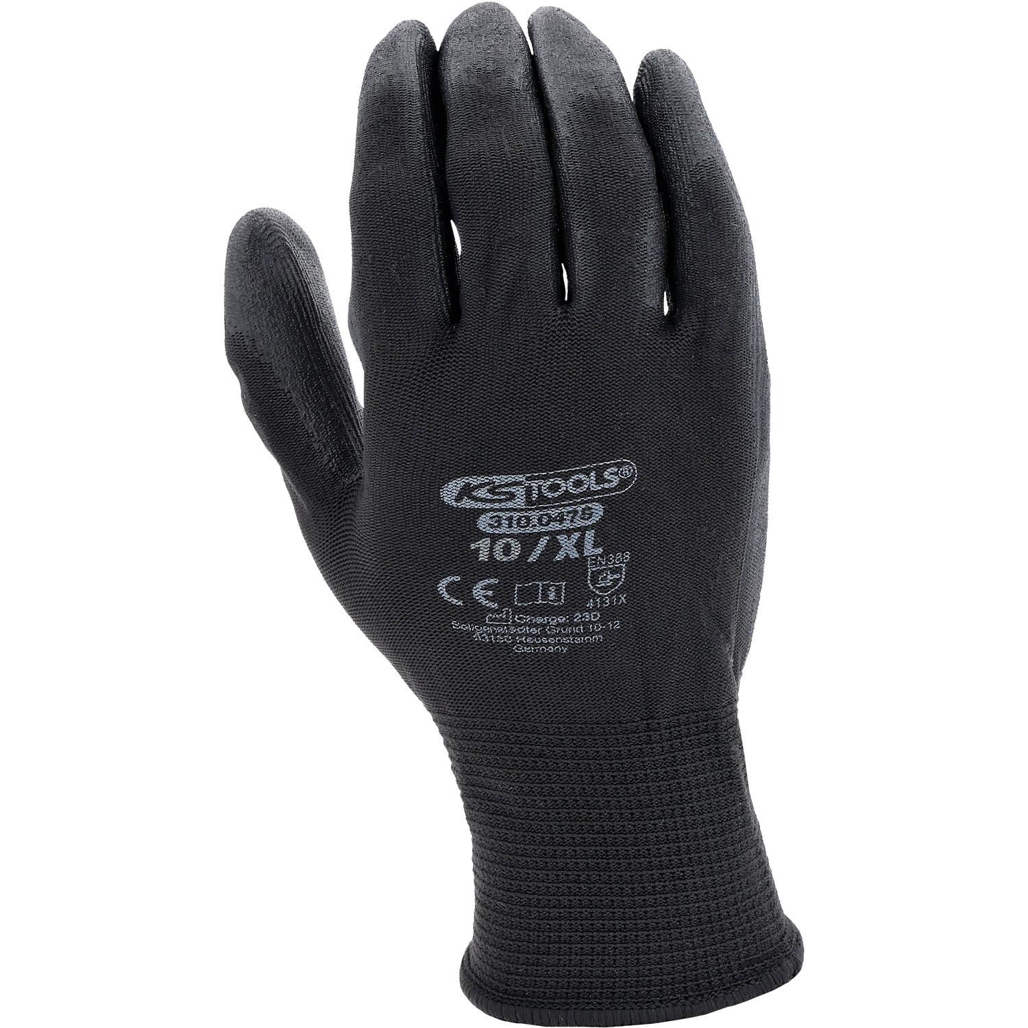 KS Tools Mikro-Feinstrickhandschuhe, schwarz, 10, 12 Paar-2 Hauptbild