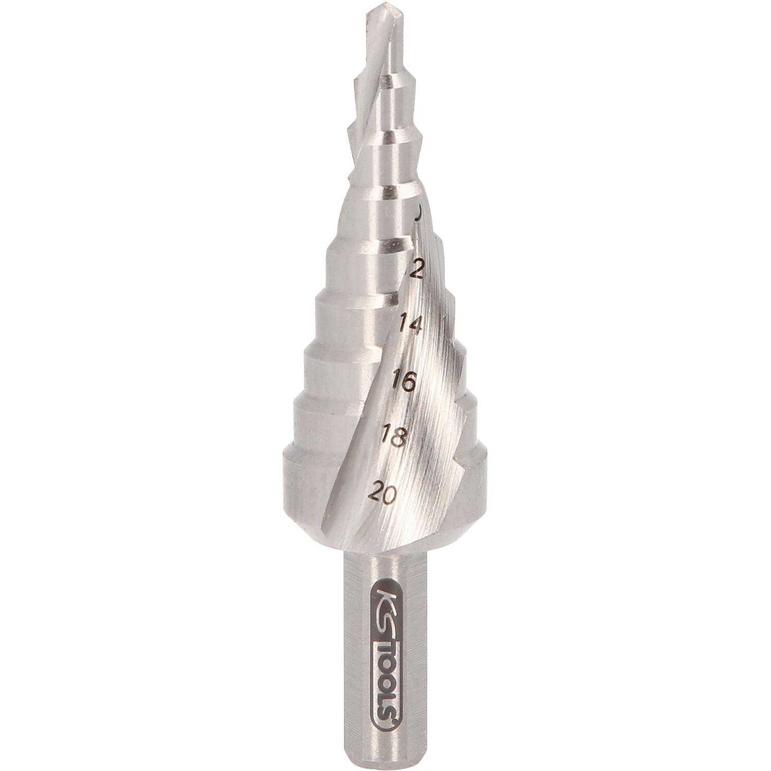 KS Tools HSS Stufenbohrer extra kurz,Ø 4-20mm, 9 Stufen-1 Hauptbild