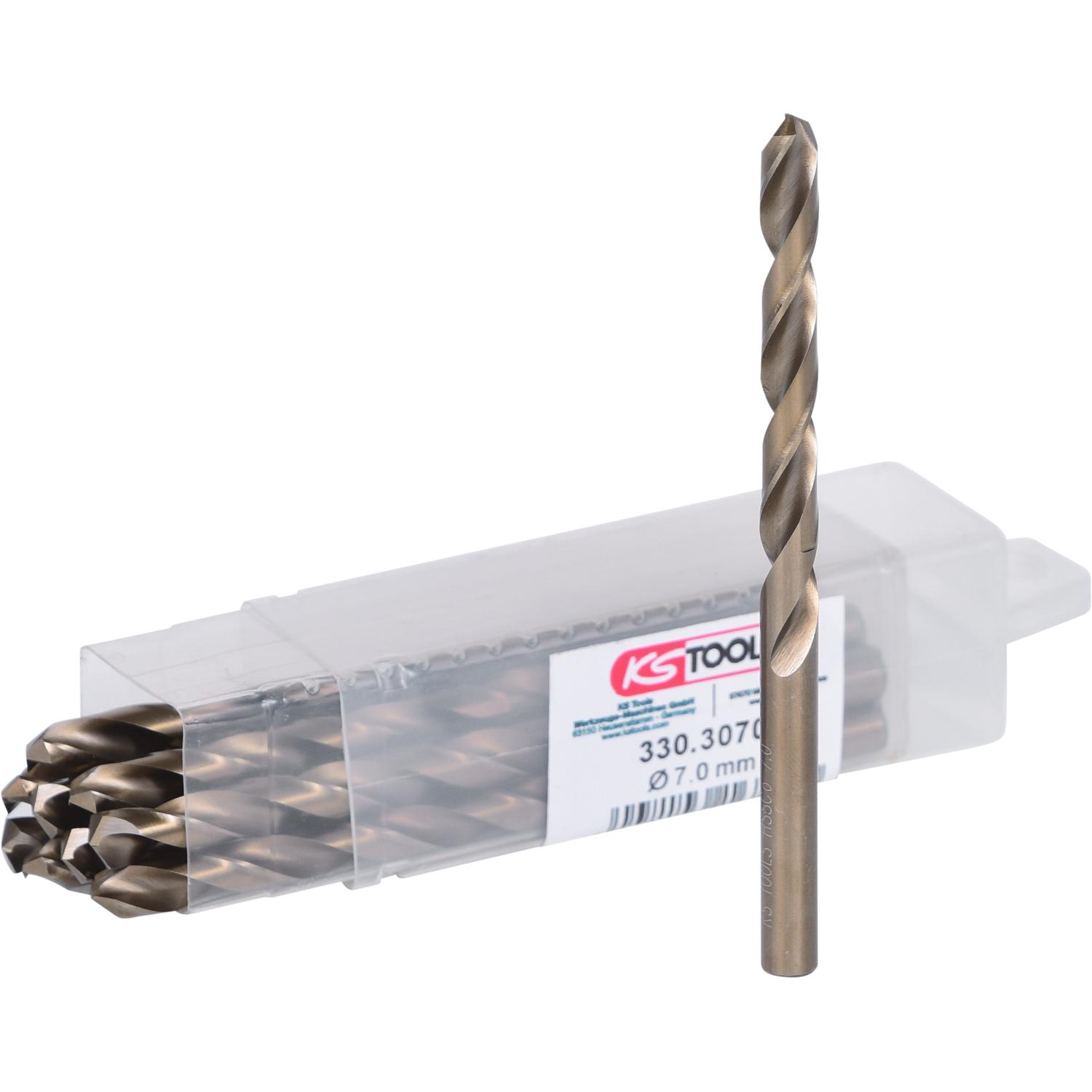 KS Tools HSS-G Co 5 Spiralbohrer, 7mm, 10er Pack-1 Hauptbild