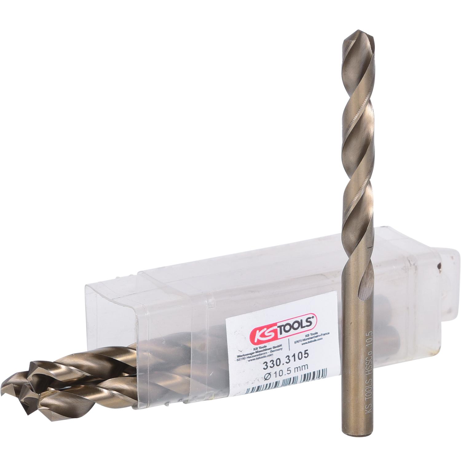 KS Tools HSS-G Co 5 Spiralbohrer, 10,5mm, 5er Pack-1 Hauptbild