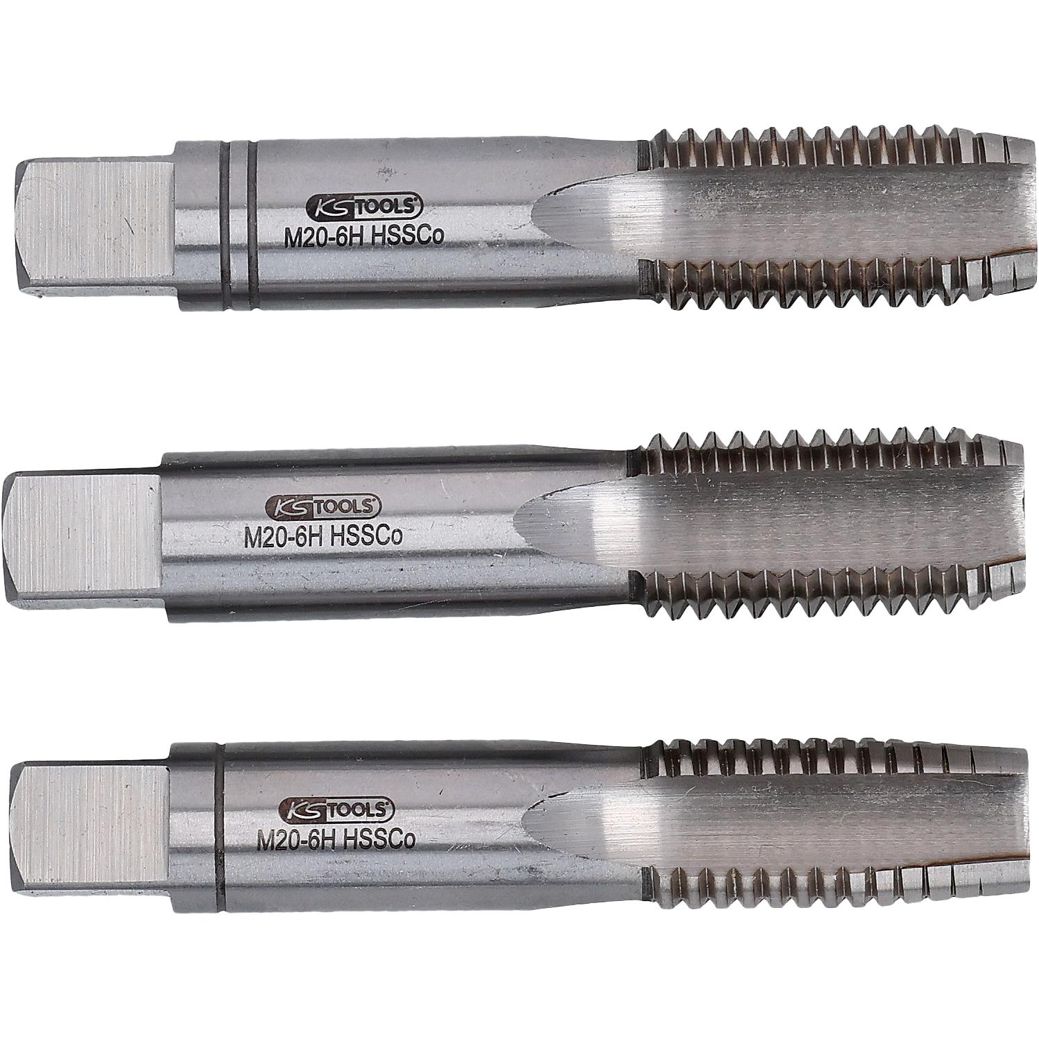 KS Tools HSS CO Handgewindebohrer-Satz M, M20x2,5, 3-tlg-1 Hauptbild