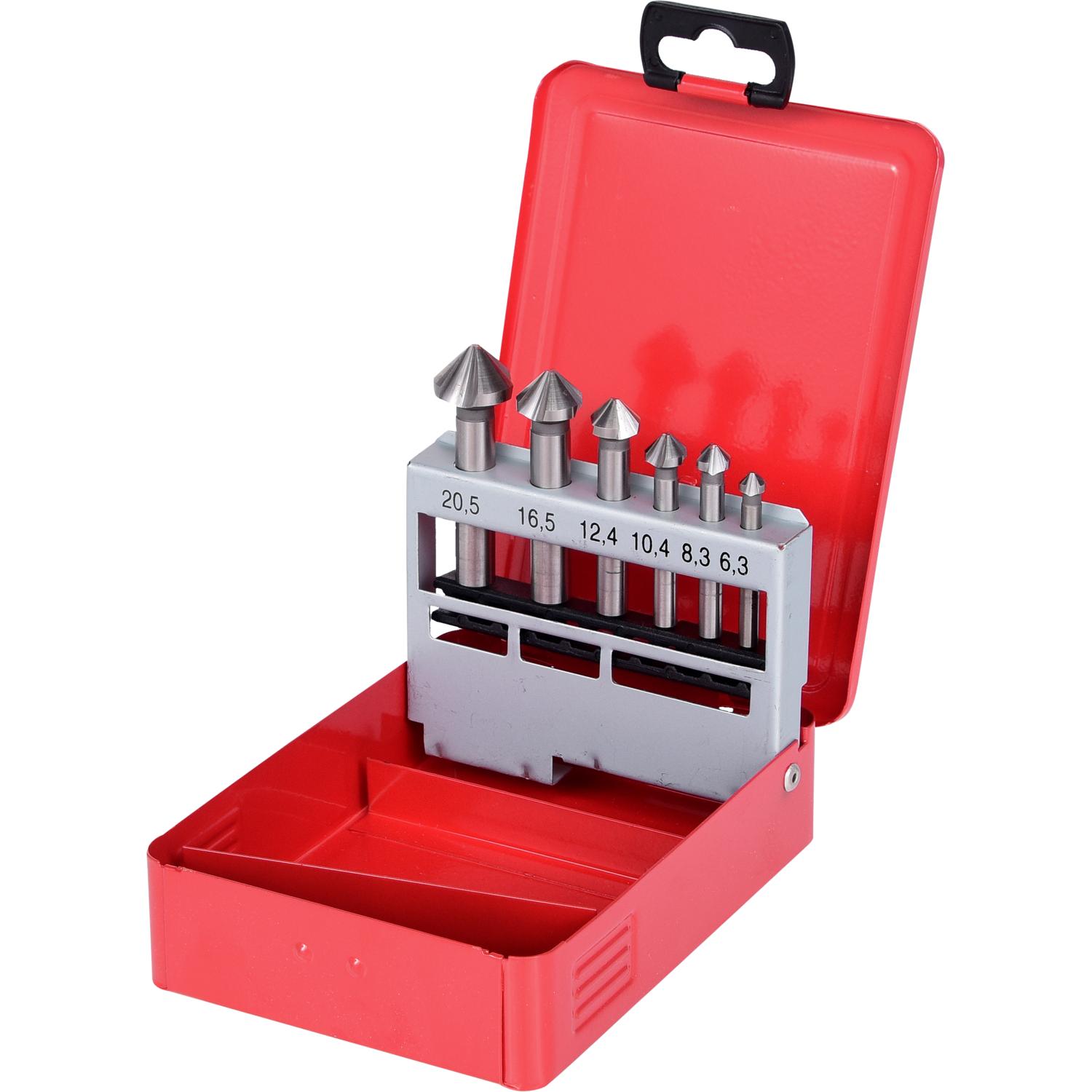 KS Tools HSS Co 5 Kegel-Entgratsenker-Satz, Stahlblechkassette 6-tlg-2 Hauptbild