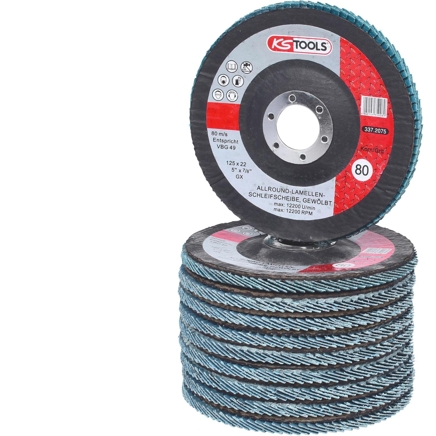 KS Tools Allround-Lamellenschleifscheibe, gewölbt, Ø 125mm, Körnung80-1 Hauptbild