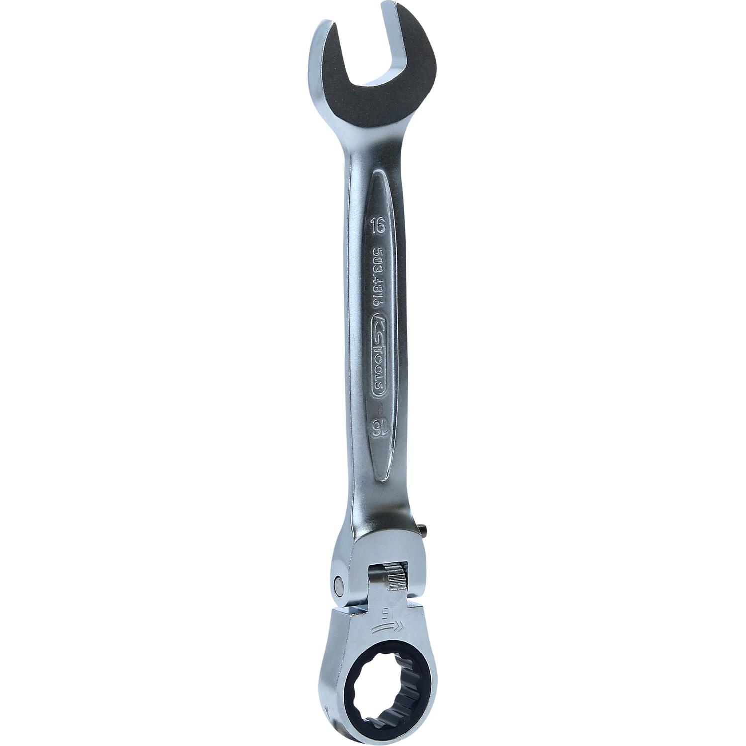 KS Tools GEARplus Gelenk-Ratschenringmaulschlüssel feststellbar, 16mm-1 Hauptbild