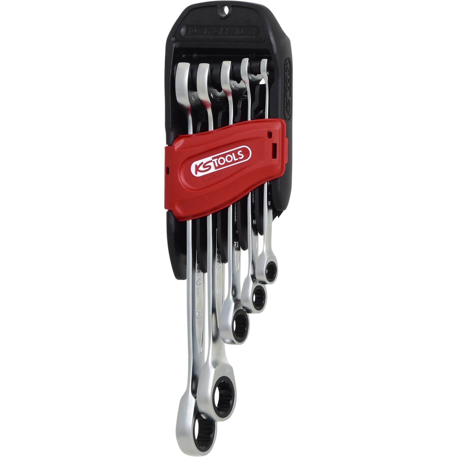 KS Tools DUO GEARplus® Ratschenringmaulschlüssel-Satz mit Maul-Ratschenfunktion, 5-tlg-1 Hauptbild