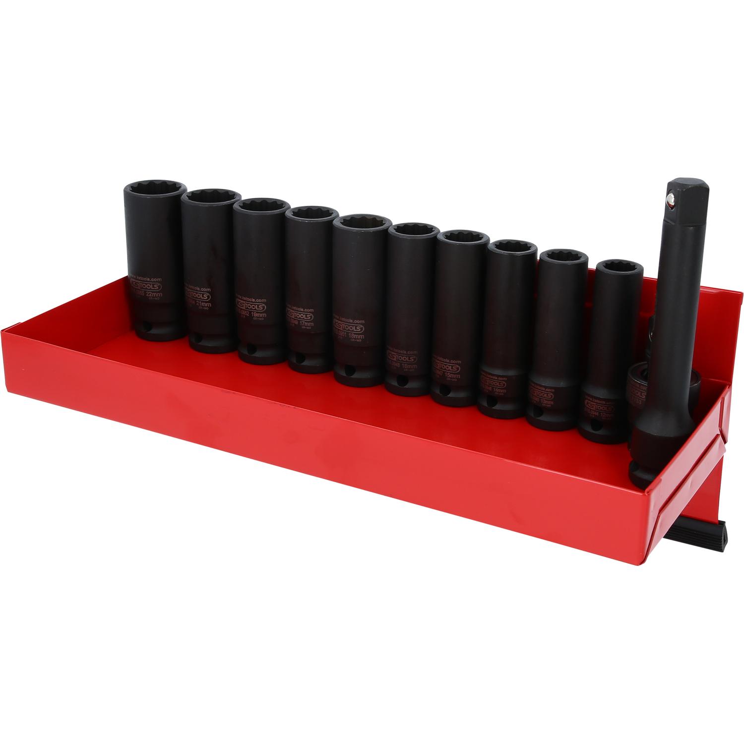 KS Tools 1/2" 12-kant-Kraft-Stecknuss-Satz, lang, 13-tlg-1 Hauptbild