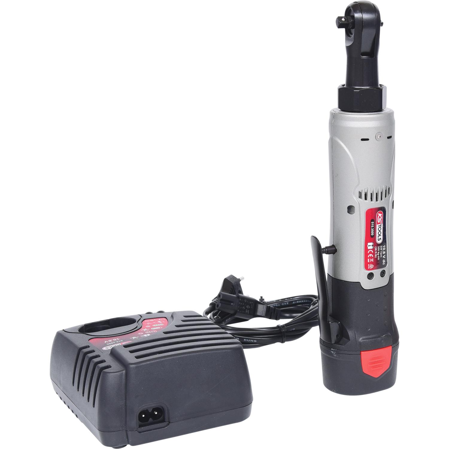 KS Tools 1/4" Akku-Umschaltknarre, 34Nm, 220 U/min 10,8V, mit 2 Akkus und 1 Ladegerät-1 Hauptbild