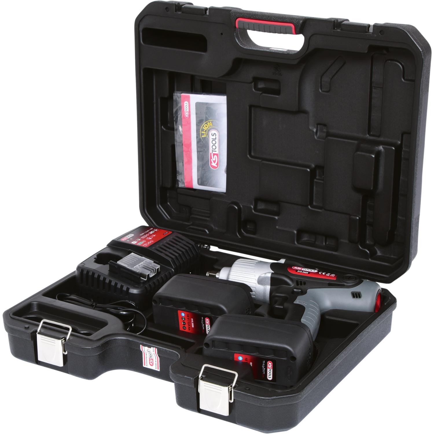 KS Tools 1/2"Akku-Schlag-Schrauber Drehmomentvorwahl,1.800 U/min,mit 2 Akku+1 Ladegerät-2 Hauptbild