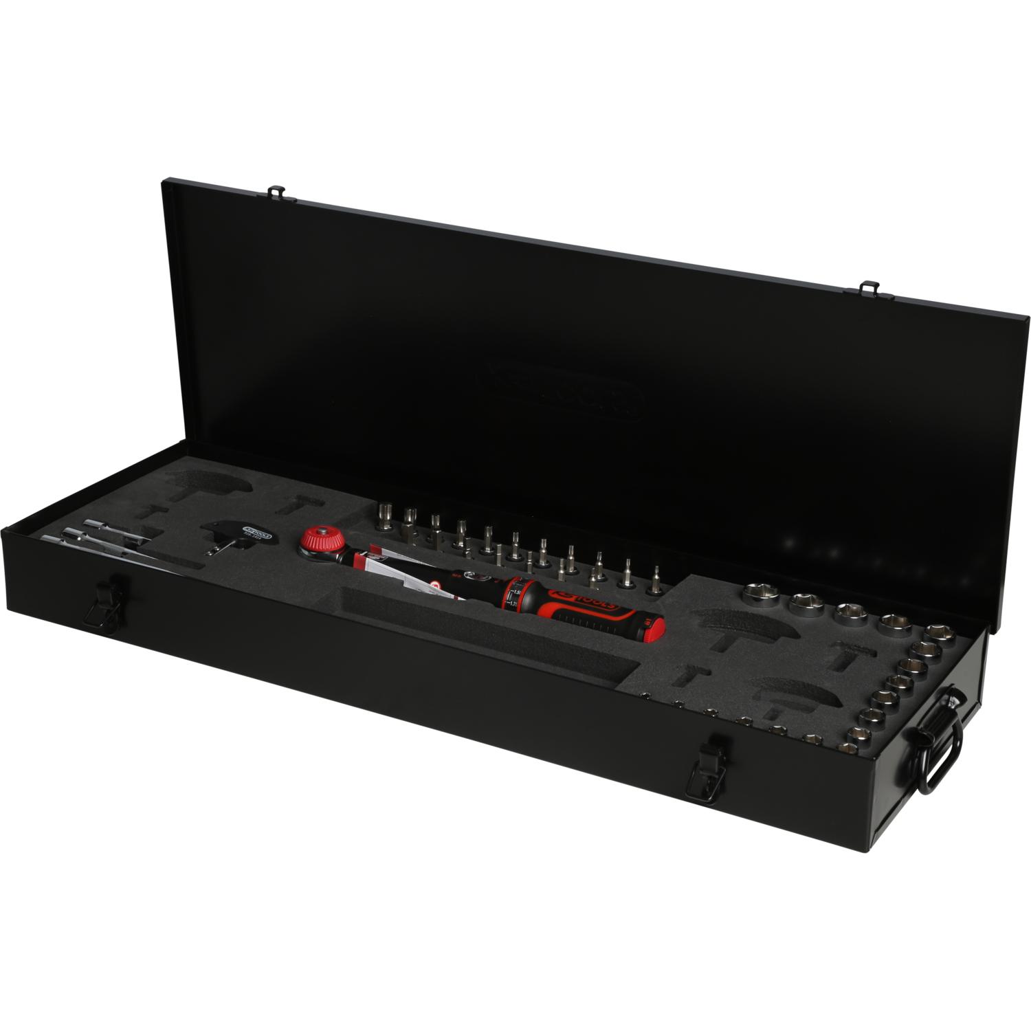 KS Tools 3/8" ERGOTORQUE®precision Ratschen-Drehmomentschlüssel-Satz Drehknopf, 10-50Nm, 41-tlg-2 Hauptbild