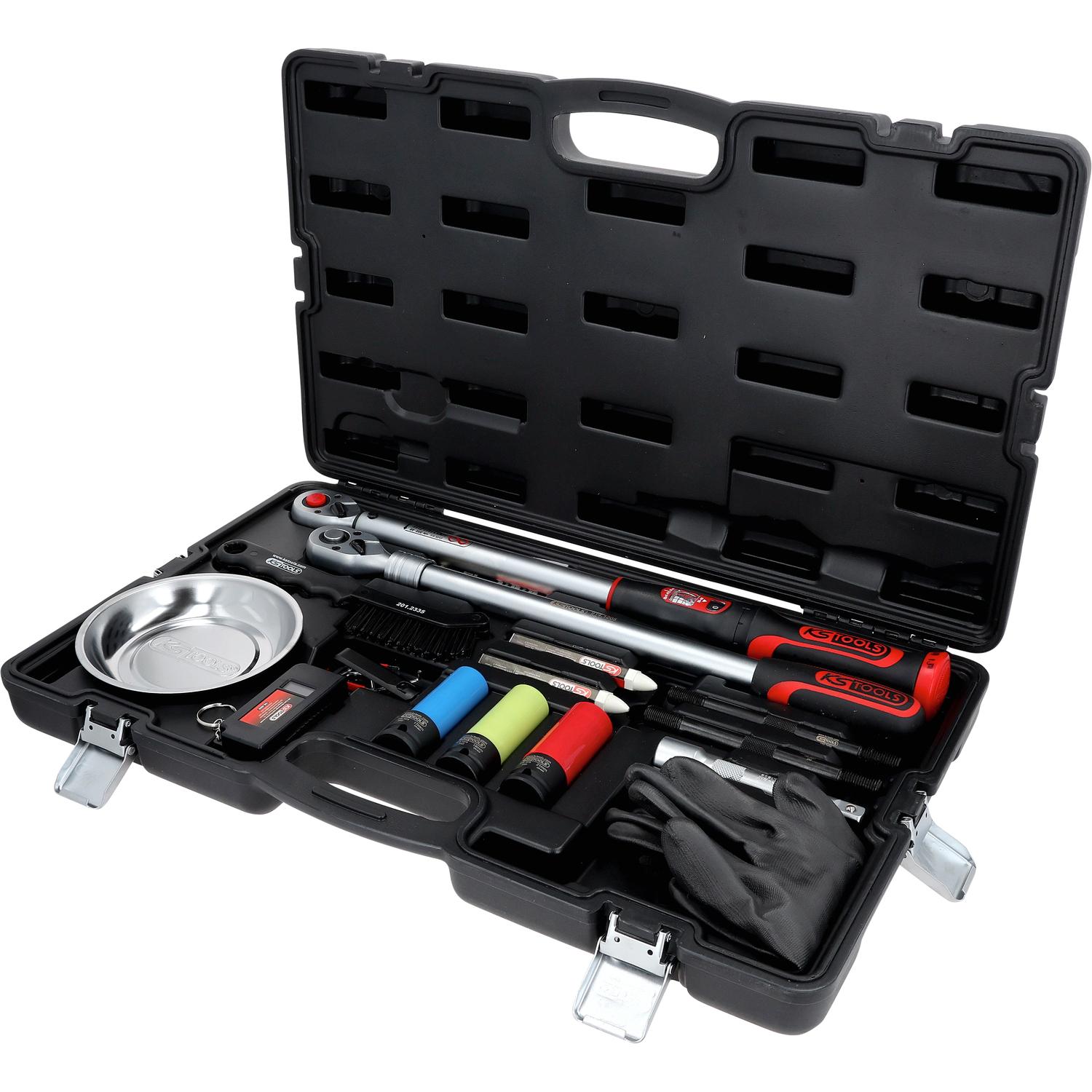 KS Tools MASTER Radwechsel-Service-Satz mit 1/2" INFINITOOL Ratschen-Drehmomentschlüssel, 20 – 200 Nm, 18-tlg-2 Hauptbild