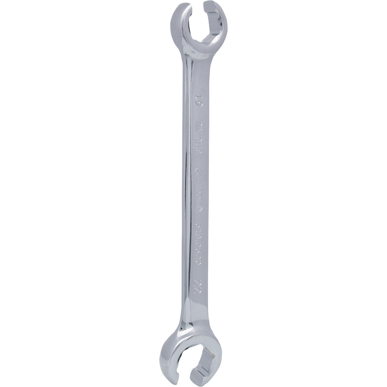 KS Tools CHROMEplus Offener Doppel-Ringschlüssel, abgewinkelt, 19x22mm-1 Hauptbild