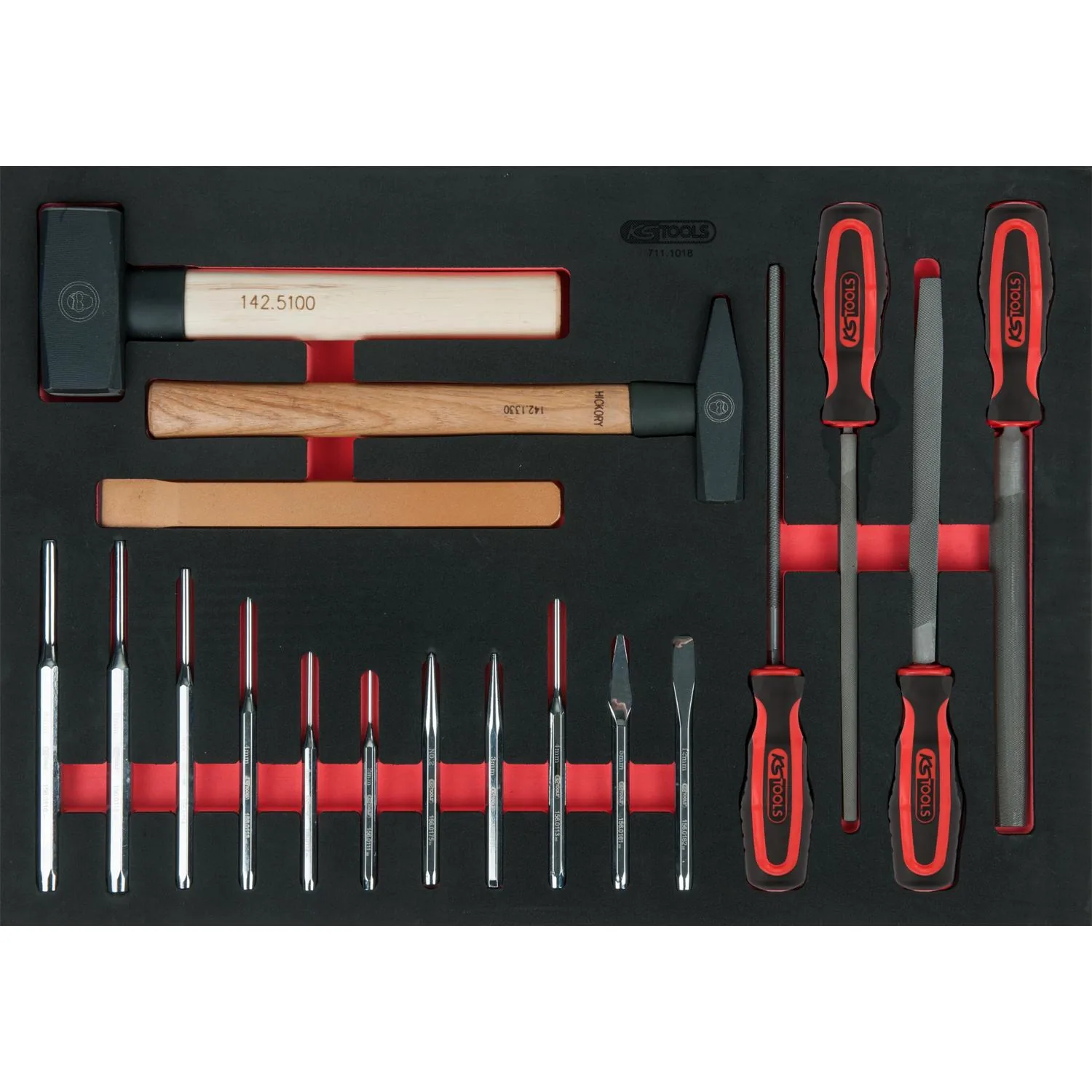 KS Tools Feilen-, Meißel- und Hammer-Satz, 18-tlg in 1/1 Systemeinlage-2 Hauptbild