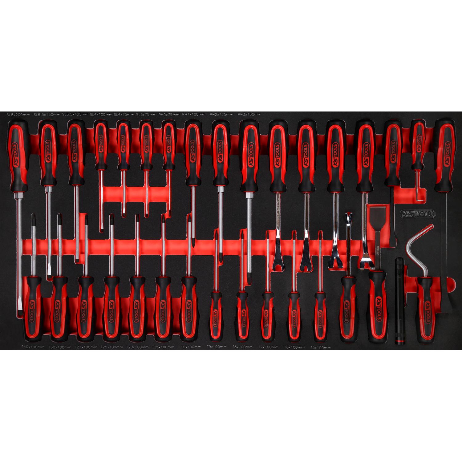 KS Tools Schraubendreher-Satz in Schaumstoffeinlage, 33-tlg-1 Hauptbild