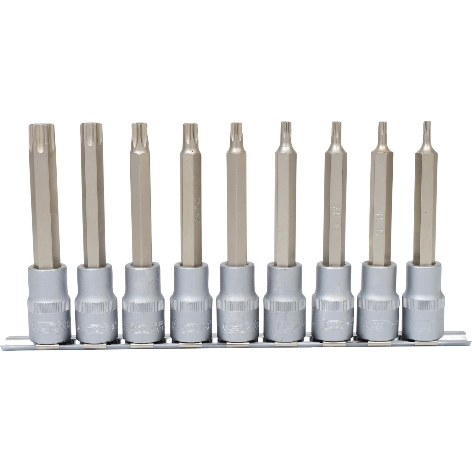 KS Tools 1/2" Bit-Stecknuss-Satz Torx, lang, 9-tlg, T20-T60-1 Hauptbild
