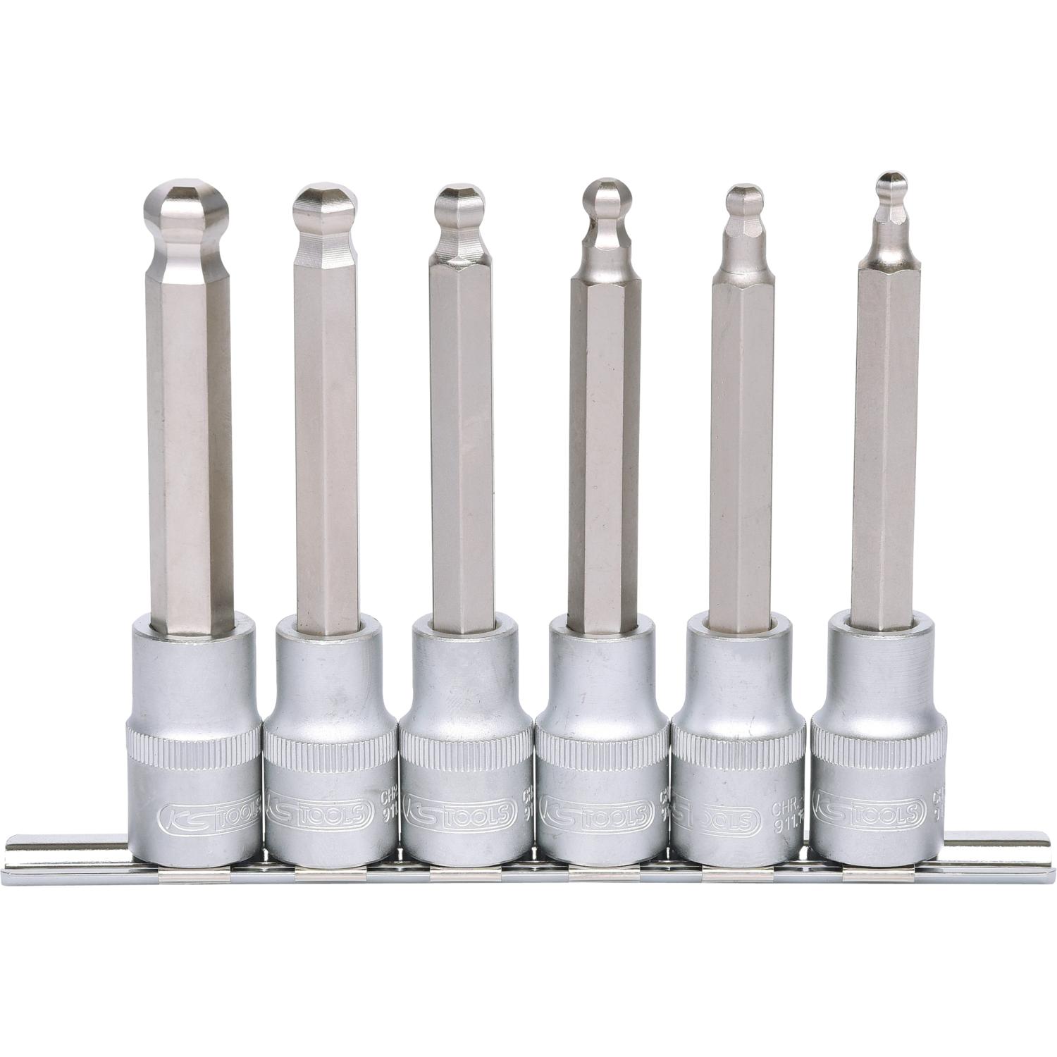 KS Tools 1/2" Bit-Stecknuss-Satz Innensechskant, 6-tlg-1 Hauptbild