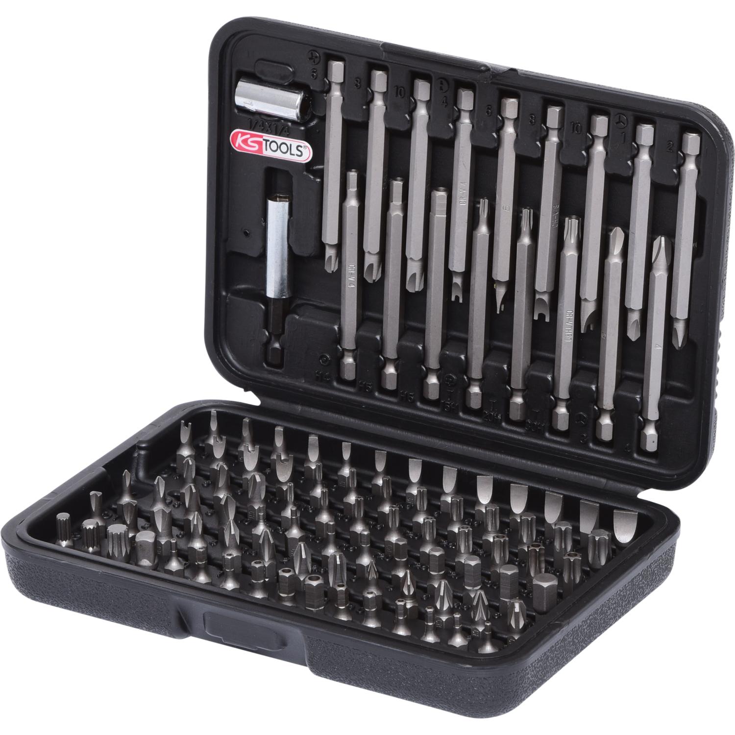 KS Tools 1/4" Bit-Satz, 99-tlg mit langen Bits-1 Hauptbild