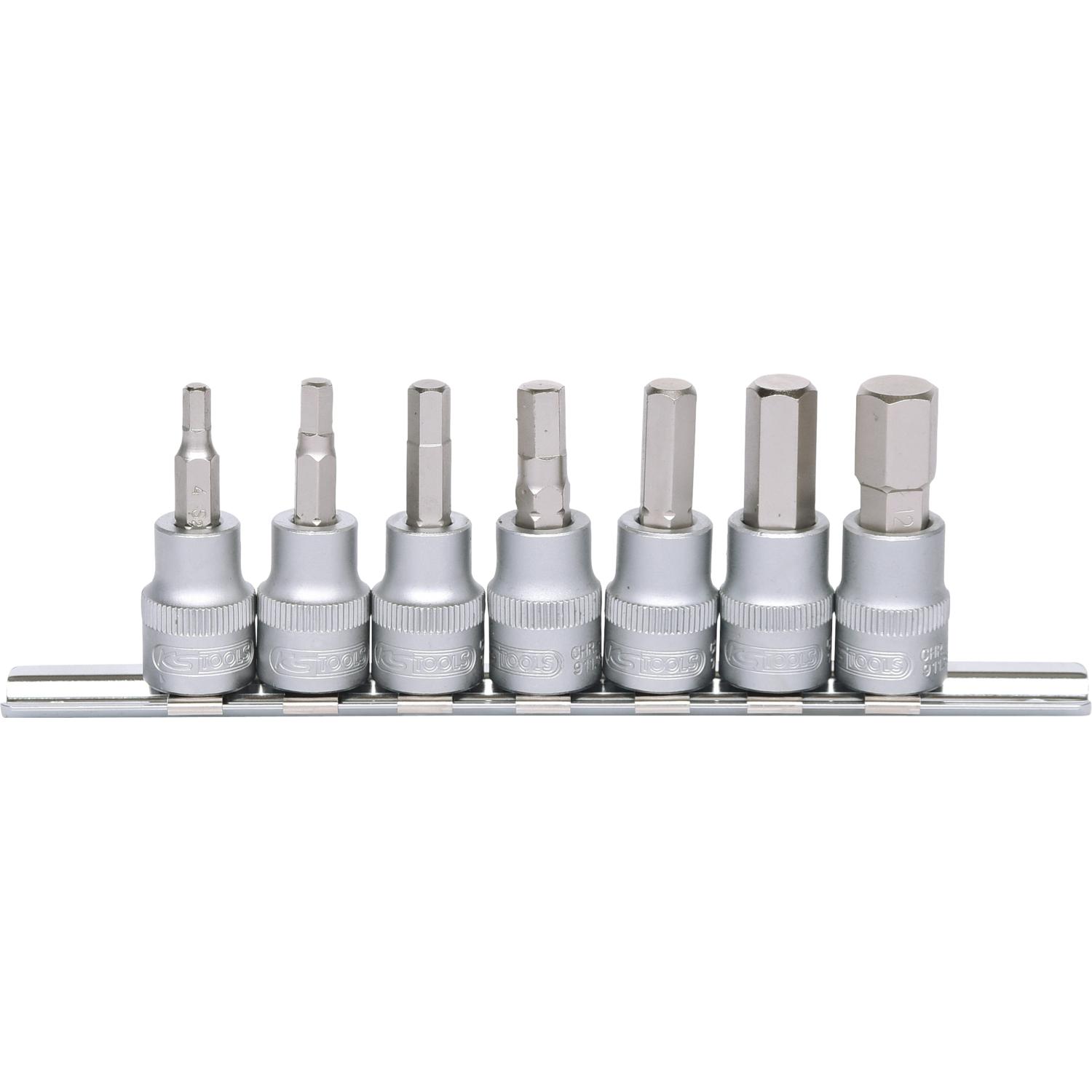 KS Tools 3/8" Bit-Stecknuss-Satz Innensechskant, 7-tlg-1 Hauptbild