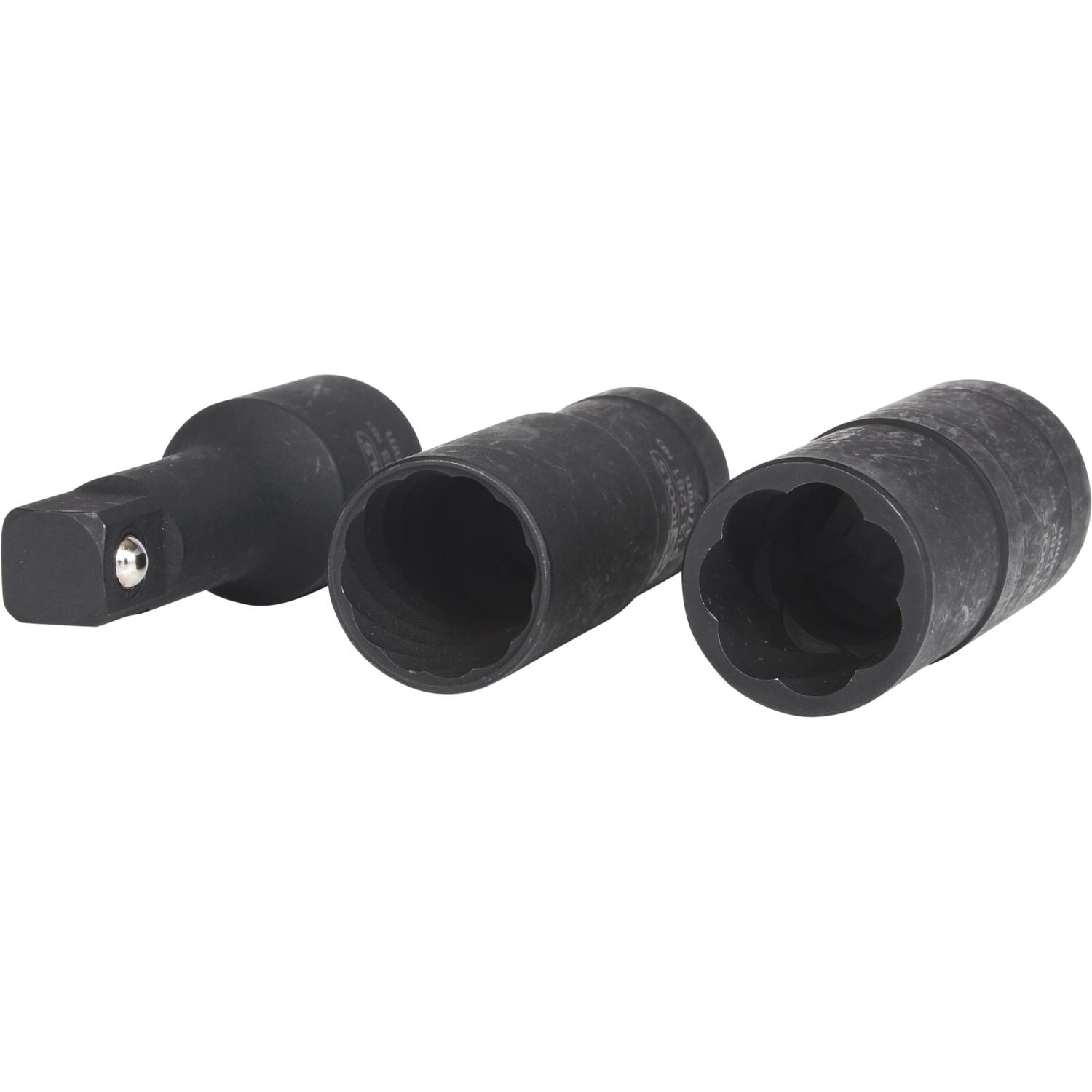 KS Tools Spezial-Profil-Kraft-Stecknuss-Satz, 3-tlg,17-19mm-2 Hauptbild