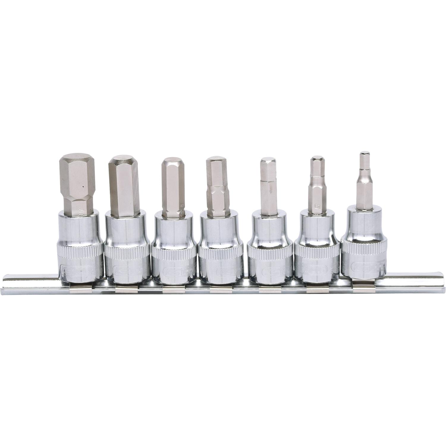 KS Tools 3/8" CHROMEplus Bit-Stecknuss-Satz Innensechskant, 7-tlg 4-12mm-1 Hauptbild