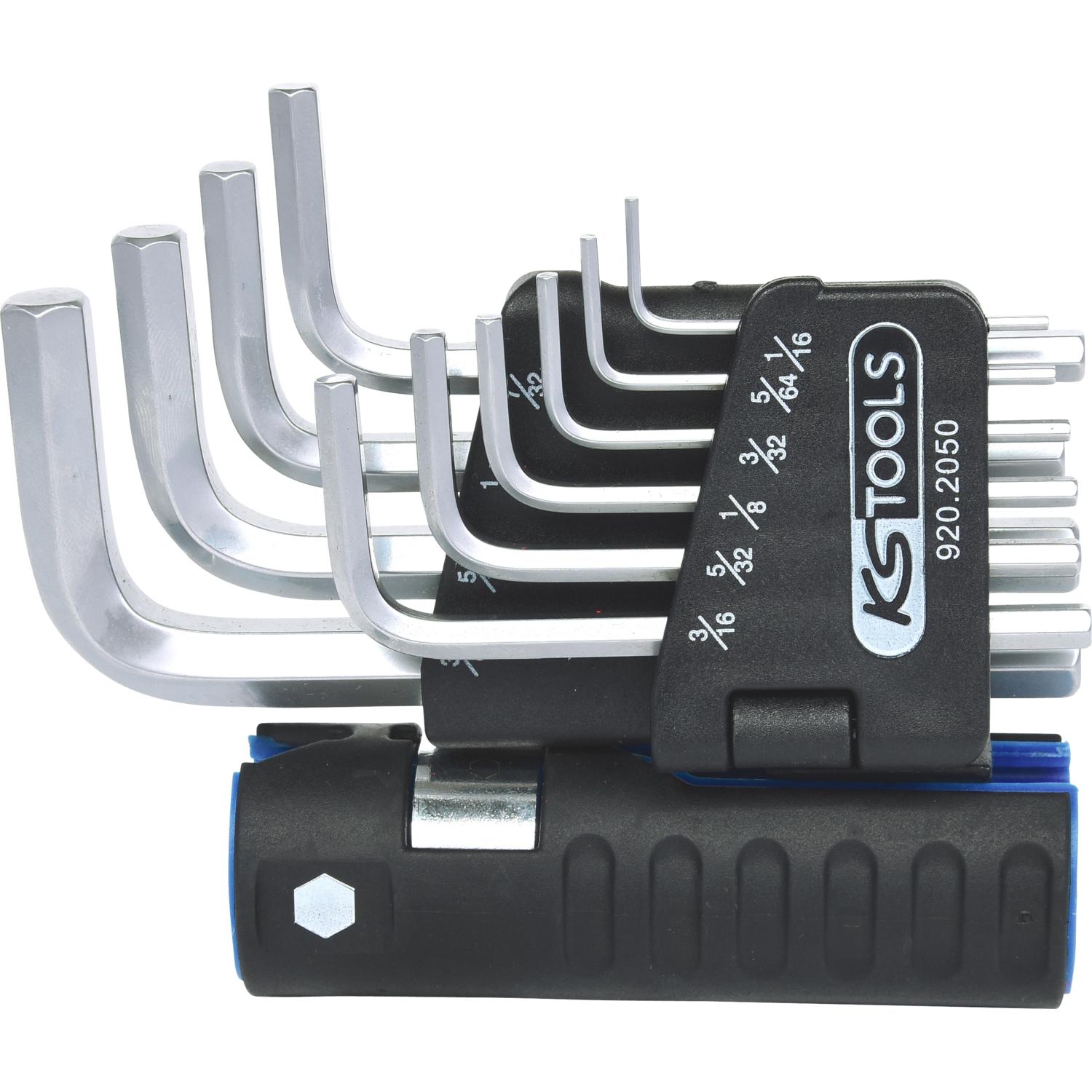 KS Tools 3 in 1 Innen6kant-Winkelstiftschlüssel-Satz,10-tlg kurz, Zoll-1 Hauptbild