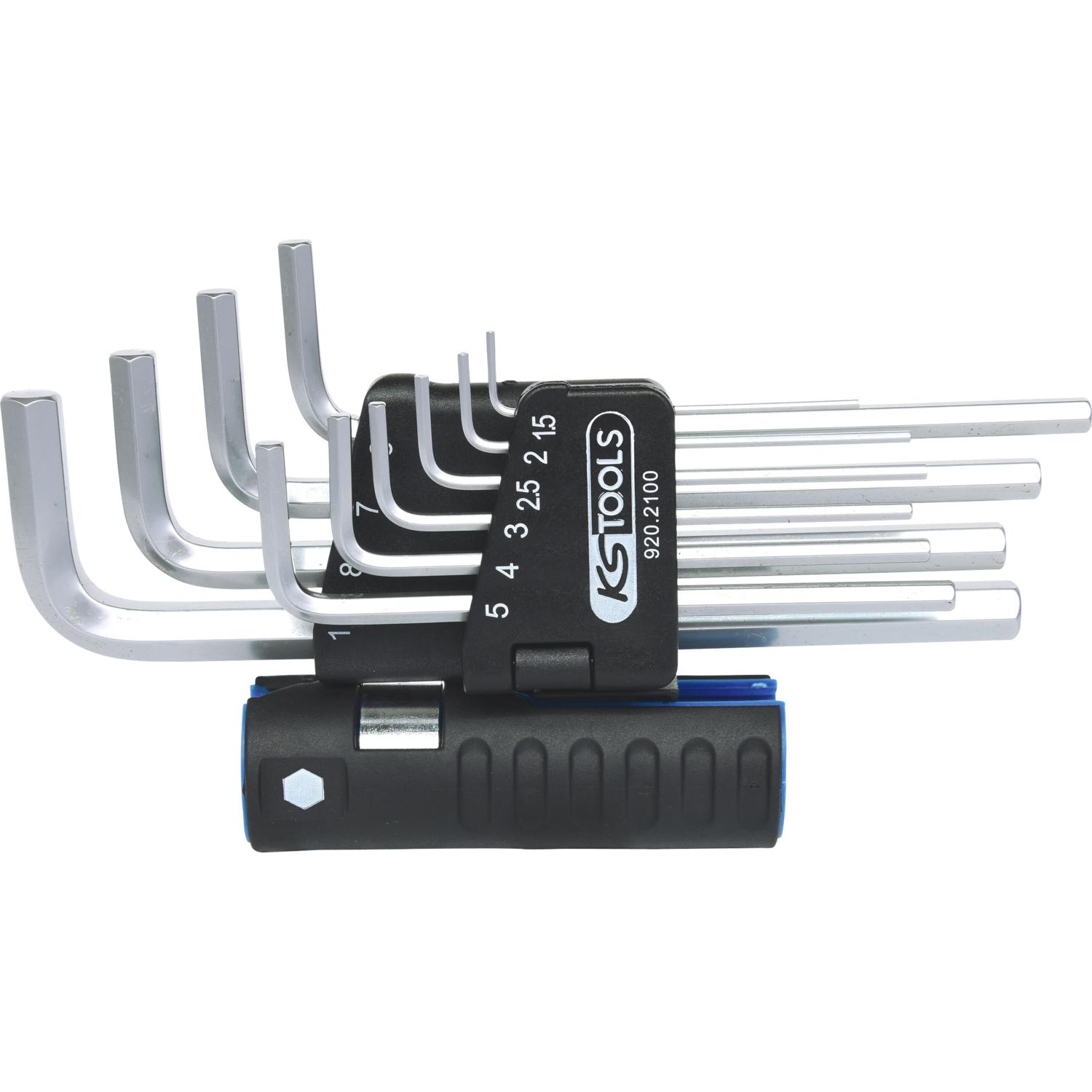 KS Tools 3 in 1 Innen6kant-Winkelstiftschlüssel-Satz,10-tlg lang-1 Hauptbild
