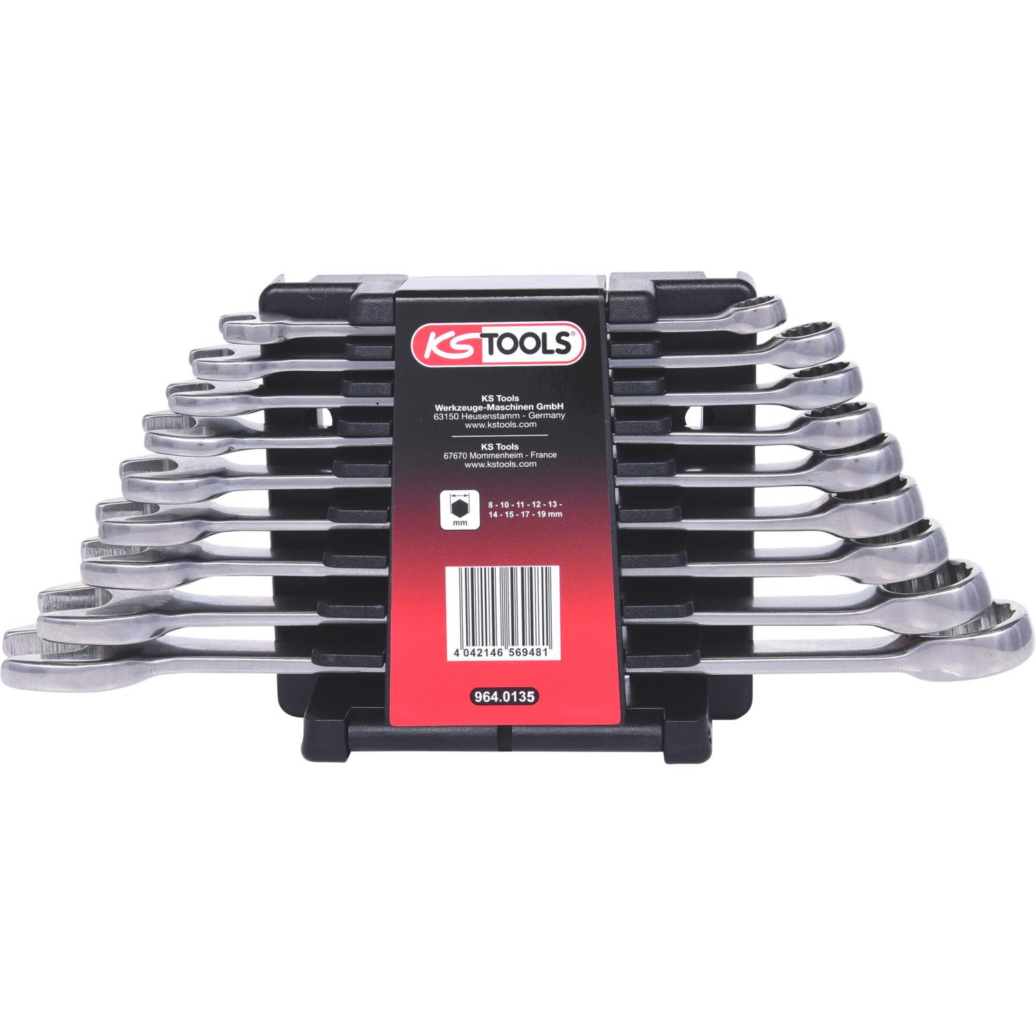 KS Tools EDELSTAHL Ringmaulschlüssel-Satz, abgewinkelt , 9-tlg-1 Hauptbild