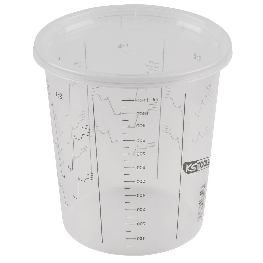 KS Tools Einweg-Farbmischbecher mit Deckel, 2240 ml, 25-Pack-1 Foto Produkt Allgemein Spezialwerkzeug Automobil