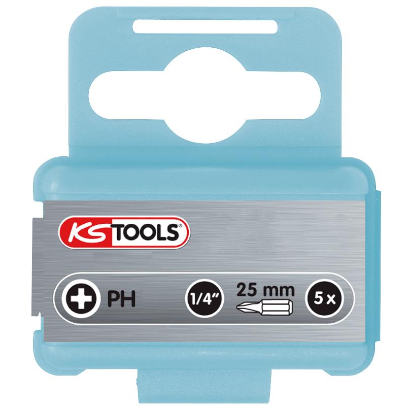 KS Tools 1/4" EDELSTAHL Bit, 25mm, PH3, 5er Pack-1 Foto Produkt Allgemein Bits