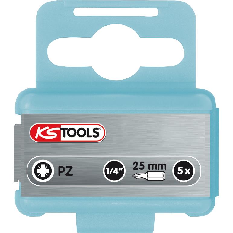 KS Tools 1/4" EDELSTAHL Bit, 25mm, PZ3, 5er Pack-1 Foto Produkt Allgemein Bits