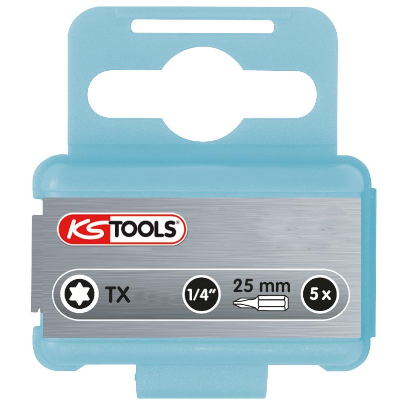 KS Tools 1/4" EDELSTAHL Bit Torx, 25mm, T15, 5er Pack-1 Foto Produkt Allgemein Bits